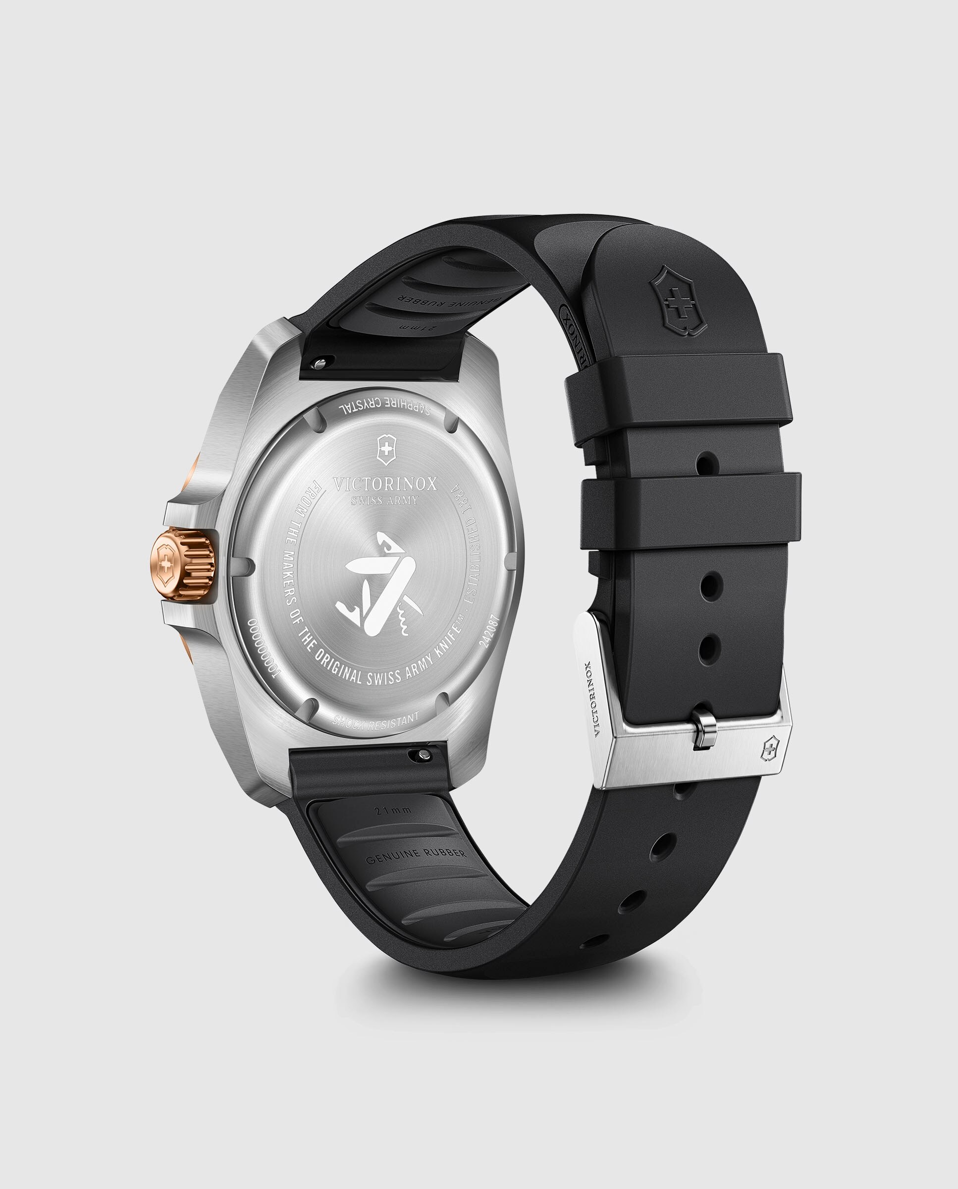 Relógio Inox V242087 de Borracha e Bracelete Preta Preto-3