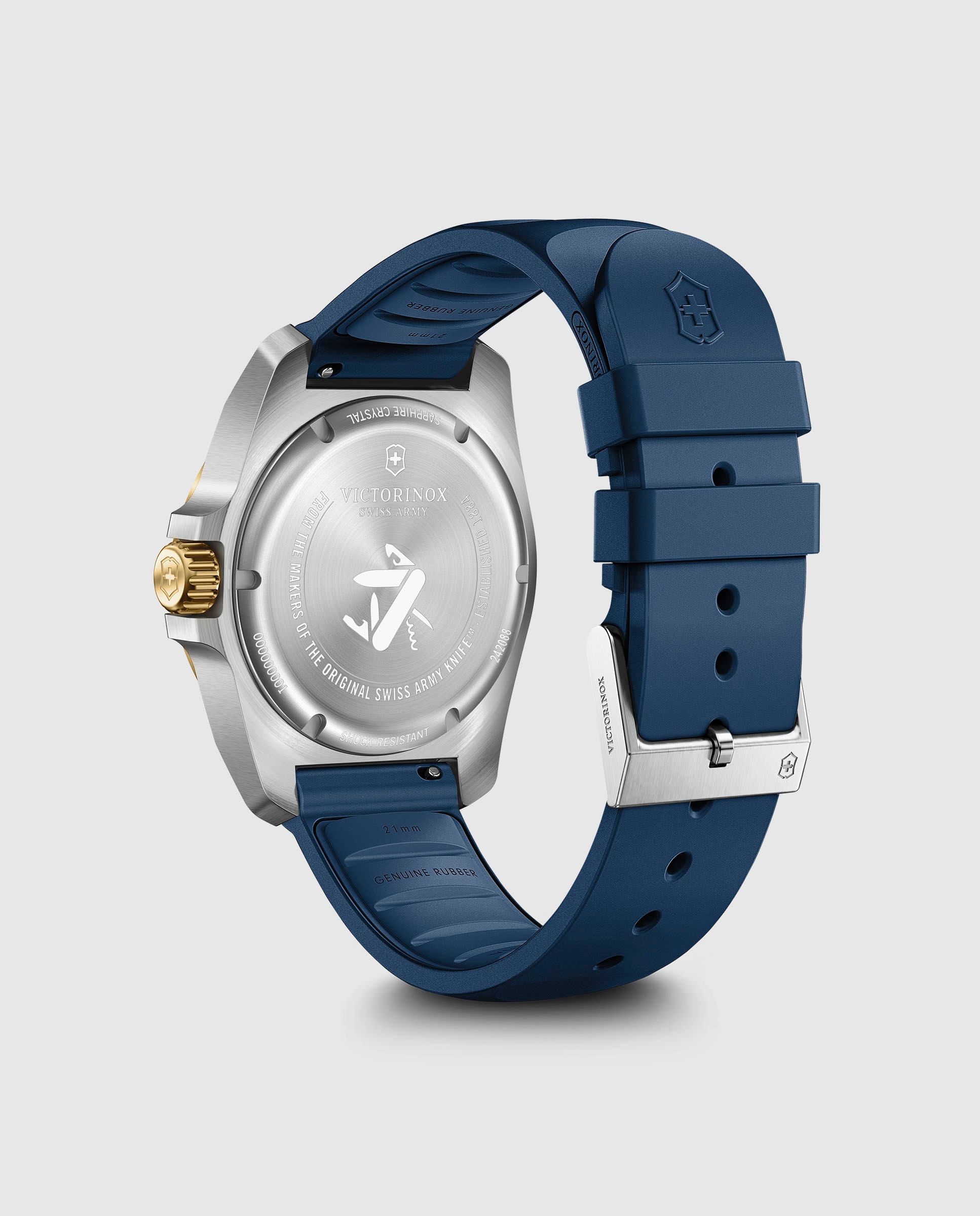 Relógio Inox V242088 de Borracha e Bracelete Azul Azul-2