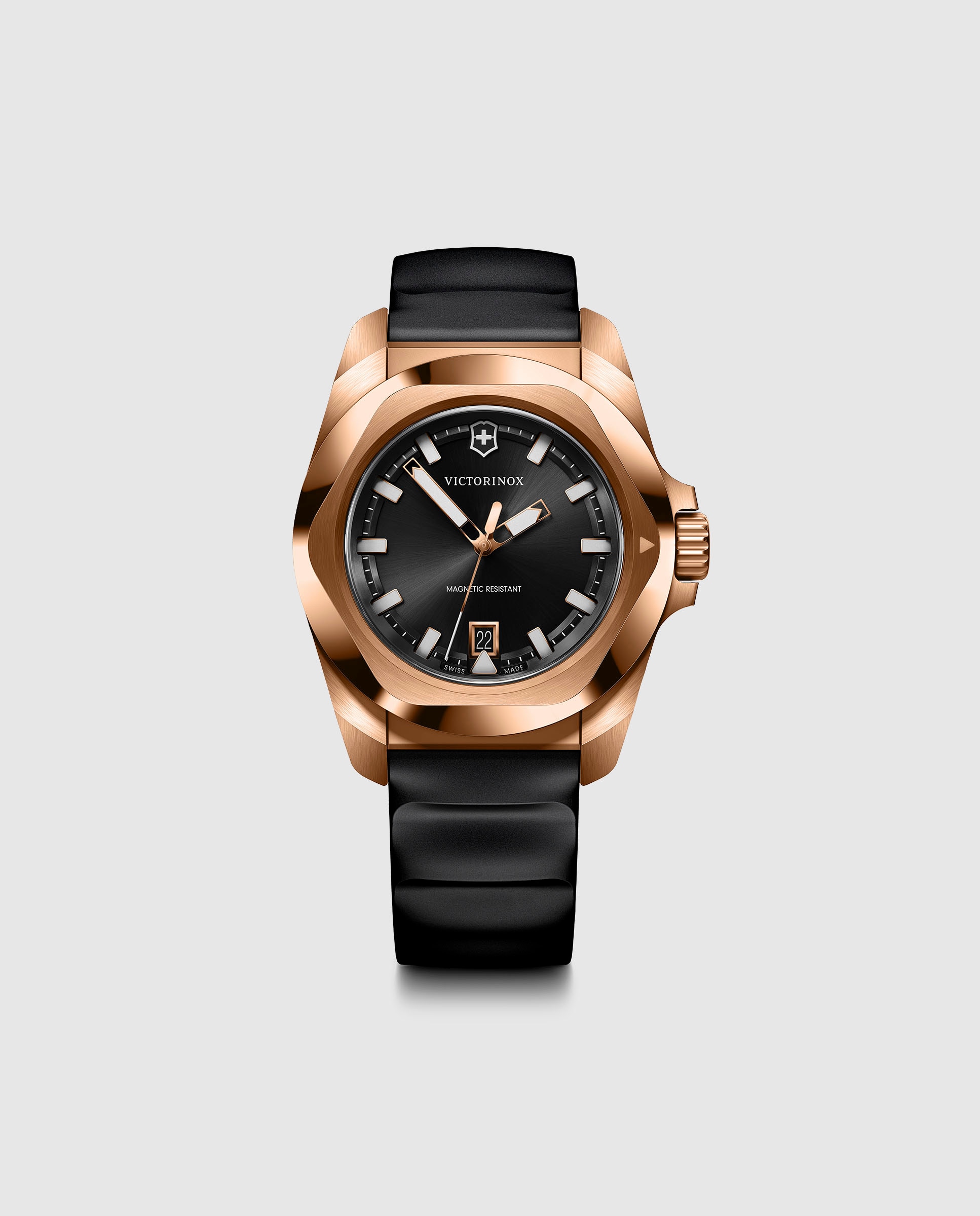 Relógio Inox V242089 de Borracha e Bracelete Preta Preto-1