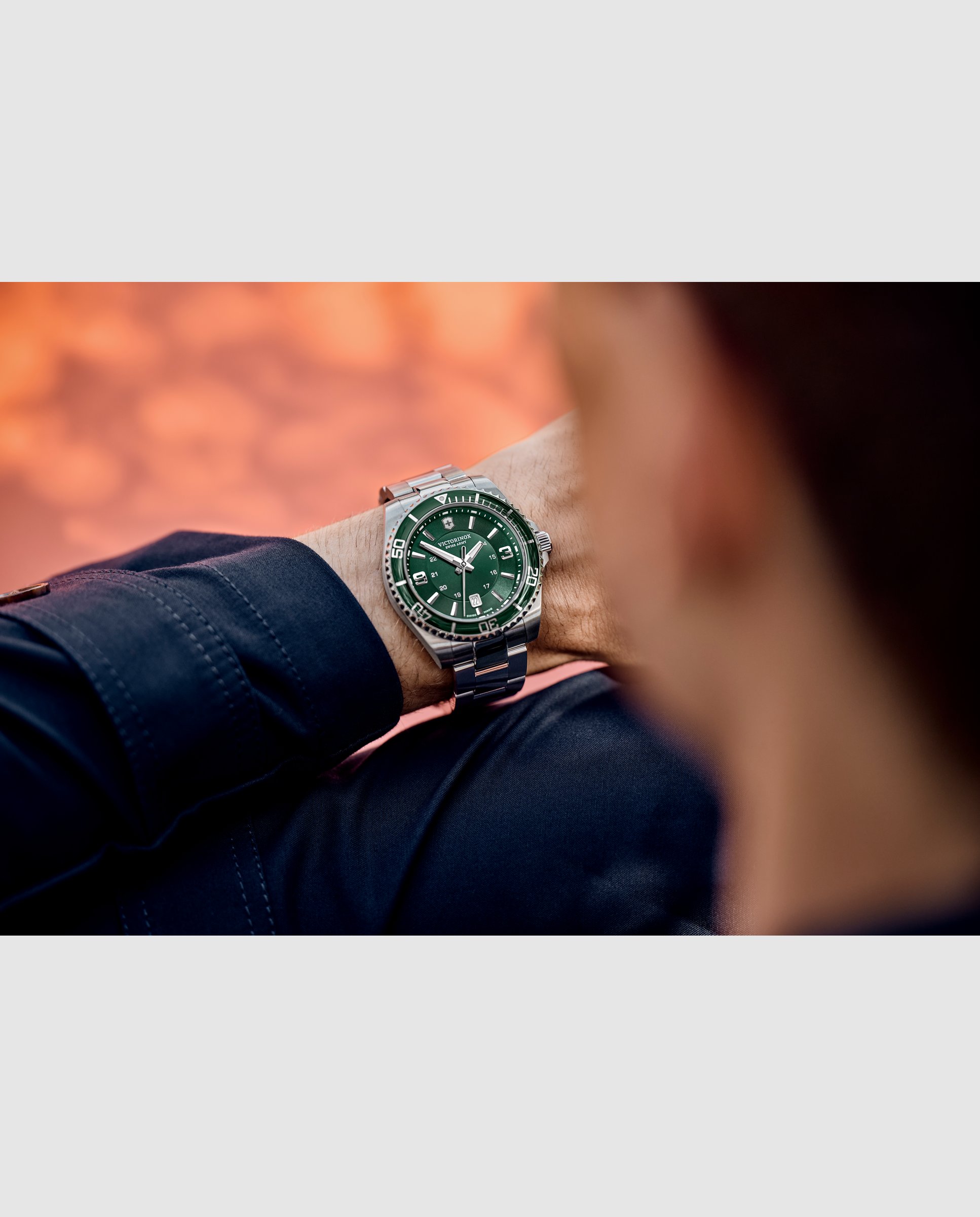 Relógio Analógico Maverick V241934 de Aço e Bracelete Prateada em Cinzento Prata-5
