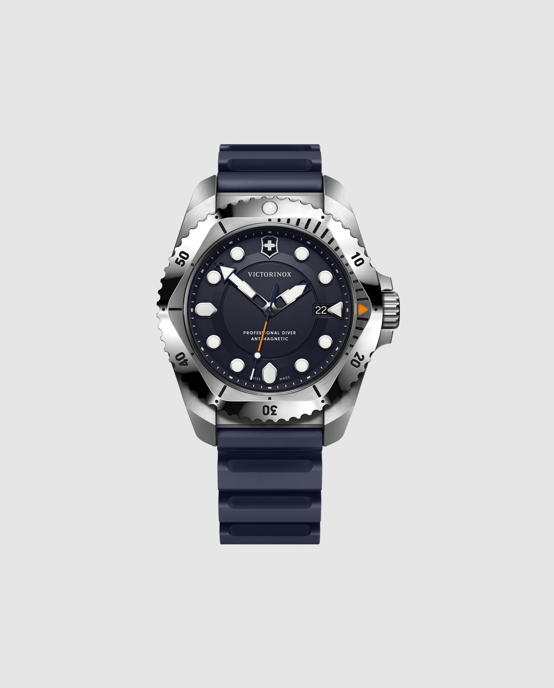 Imagem 0 de Relógio Analógico Dive Pro V241991 de Borracha e Correia em Azul