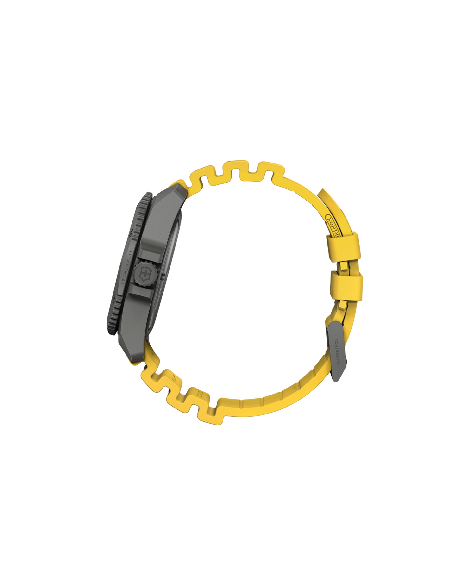 Relógio Analógico Dive Pro V241992 de Borracha e Bracelete Amarela Preto / Amarelo-4