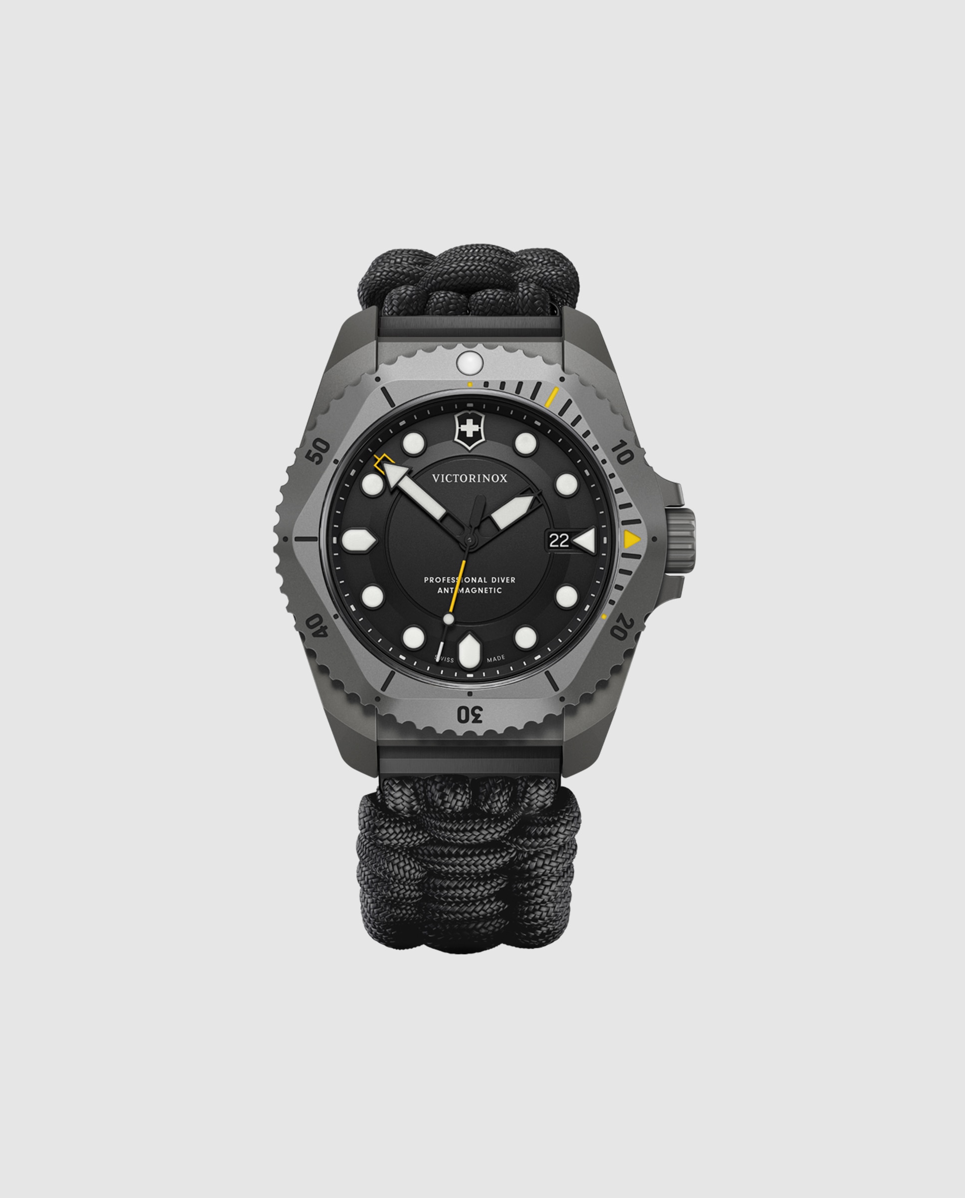 Relógio Analógico Dive Pro V241993 1 de Borracha e Correia em Preto Preto-1