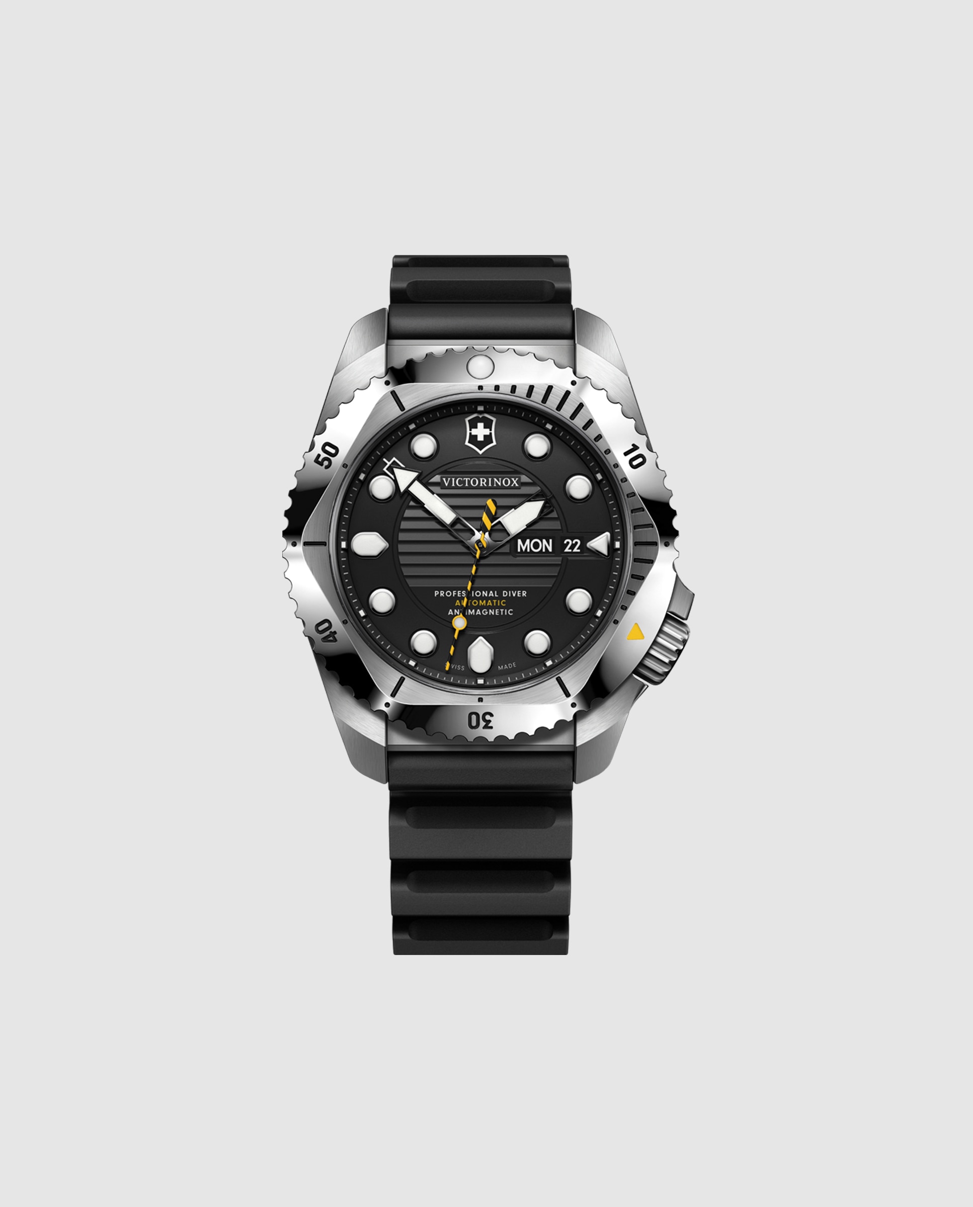 Relógio Automático Dive Pro V241994 de Borracha e Bracelete Preta Preto-1
