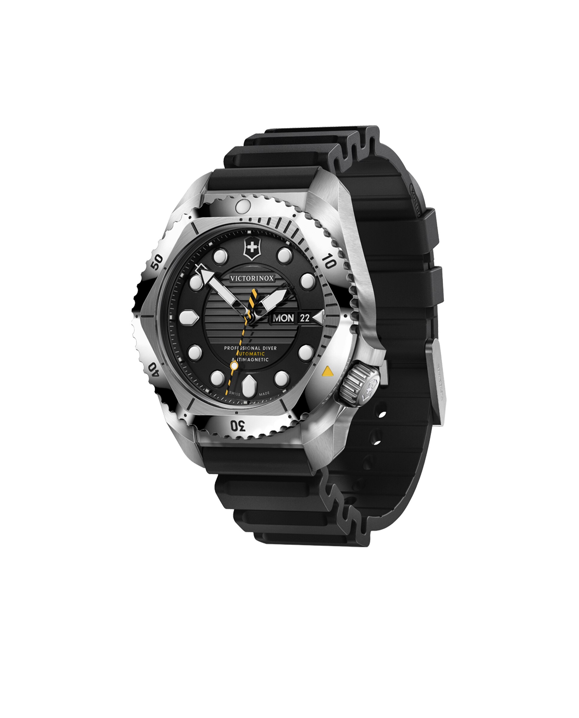 Relógio Automático Dive Pro V241994 de Borracha e Bracelete Preta Preto-2