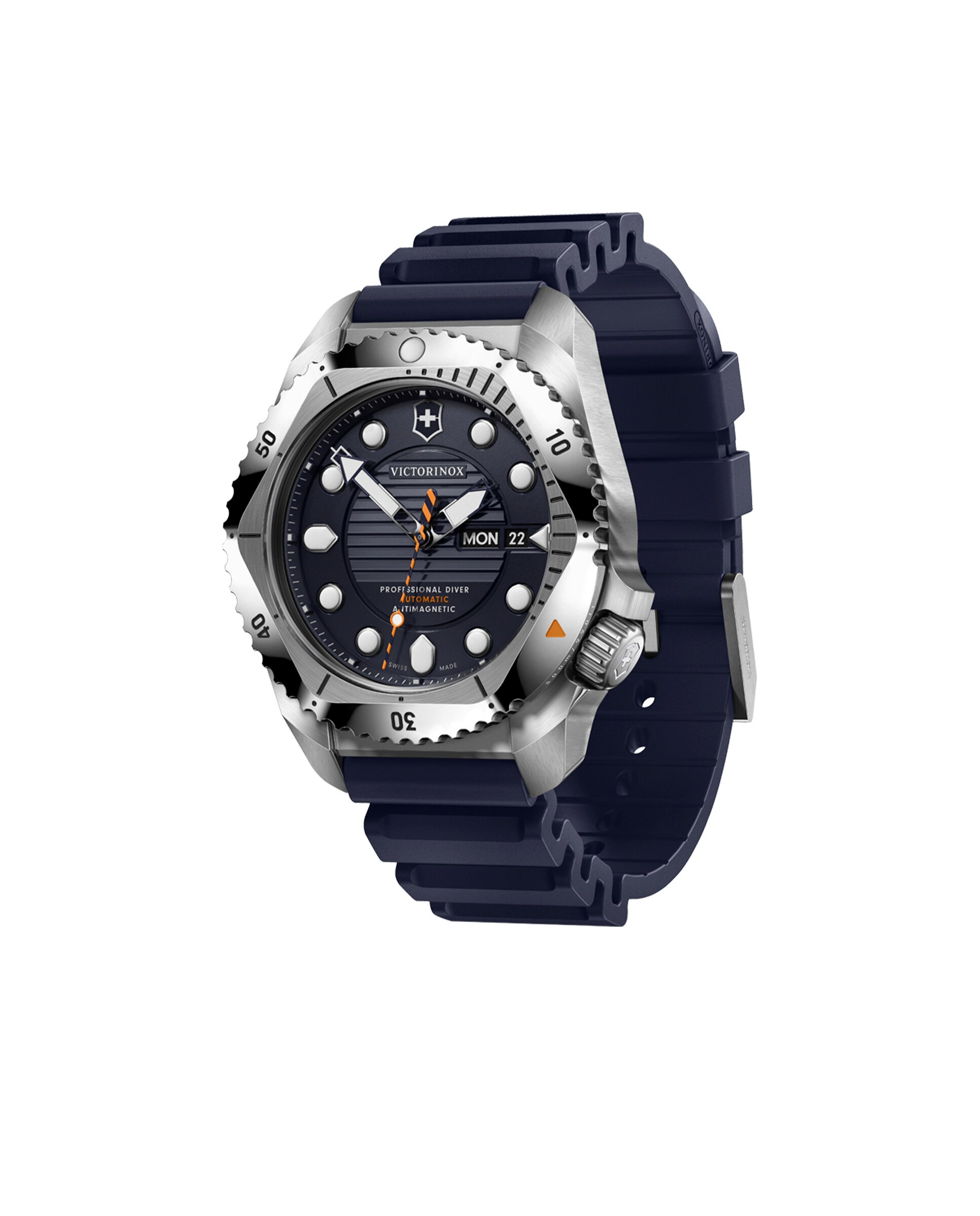 Relógio Automático Dive Pro V241995 de Borracha e Bracelete Azul Azul-marinho-2