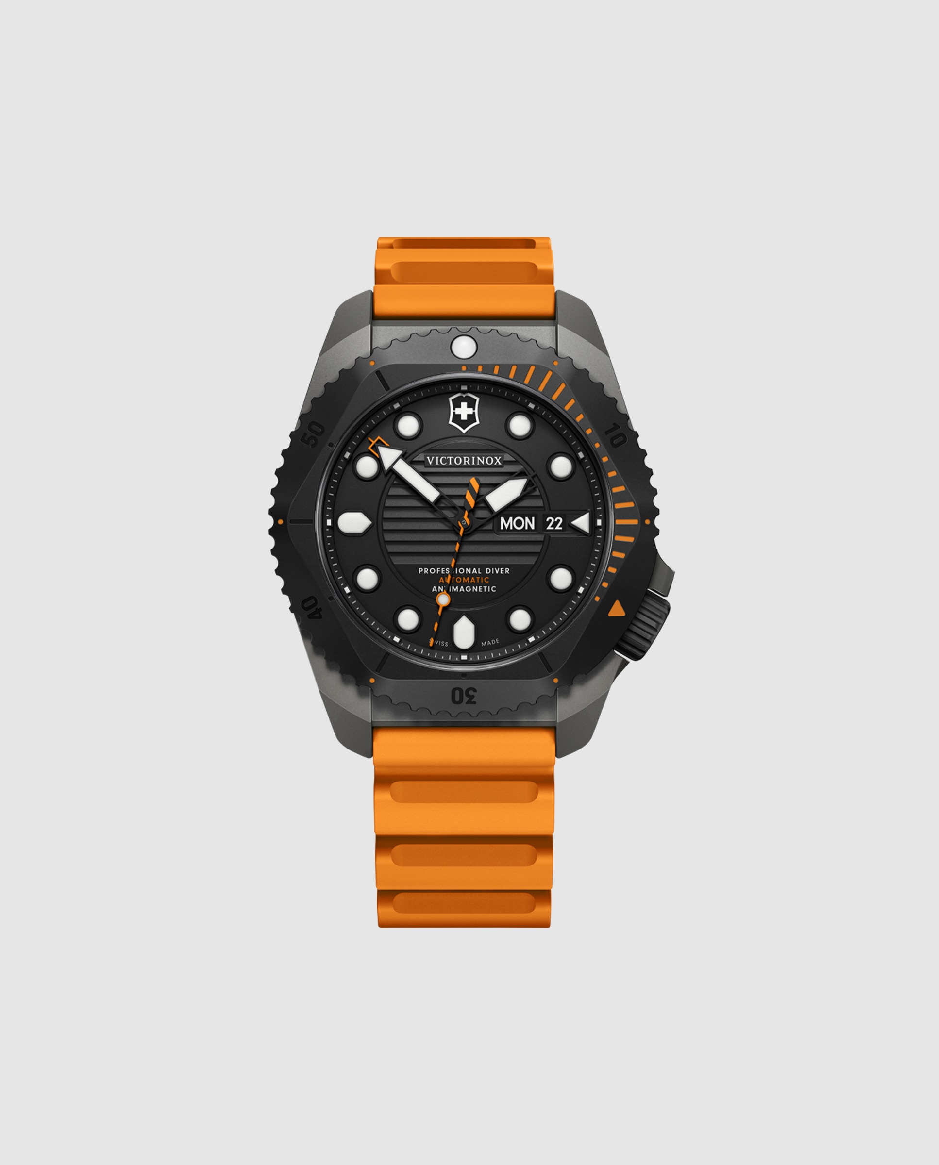 Imagem 0 de Relógio Automático Dive Pro V241996 de Borracha e Correia Laranja