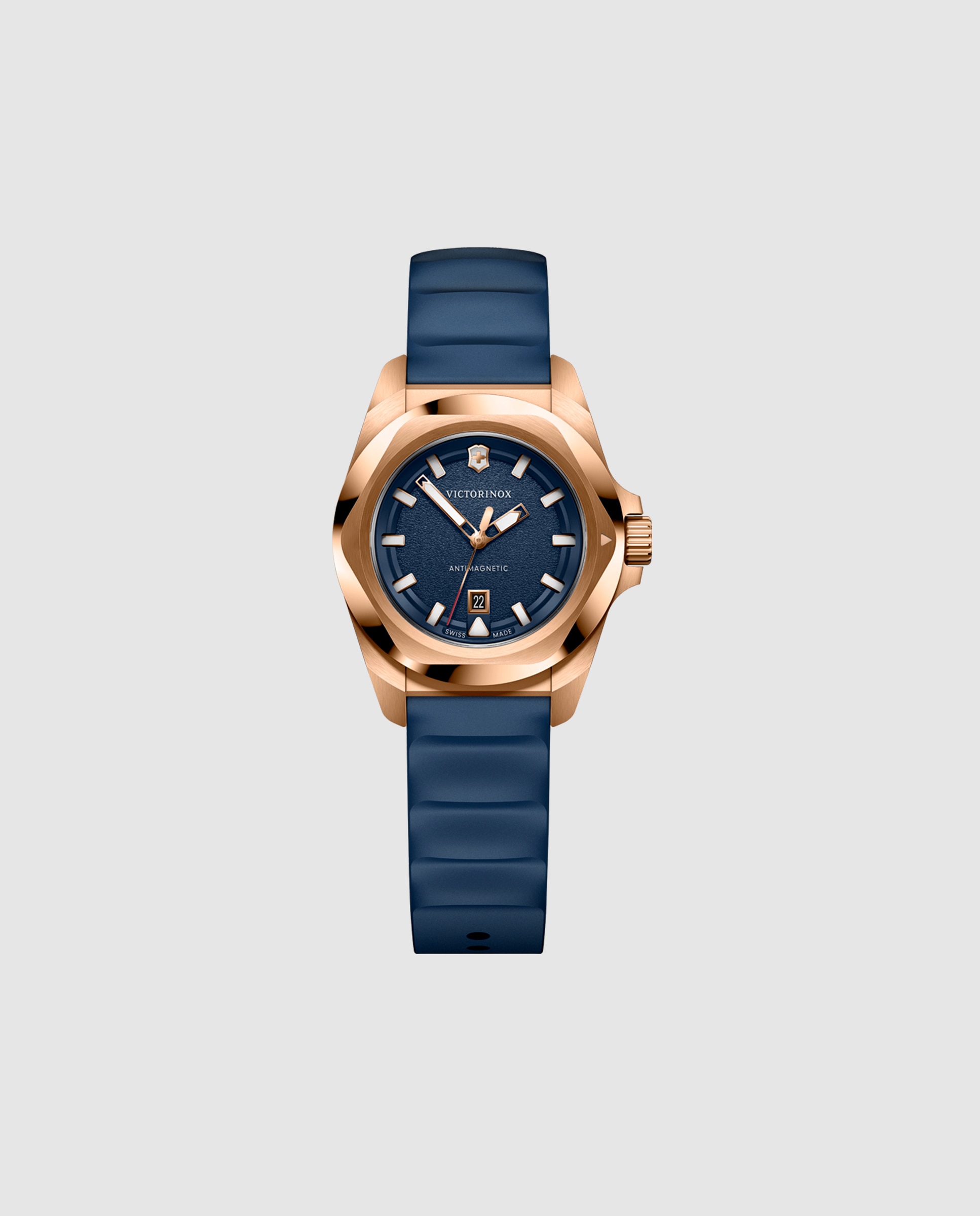 Relógio Analógico Inox V242035 de Borracha e Bracelete Azul Azul-1