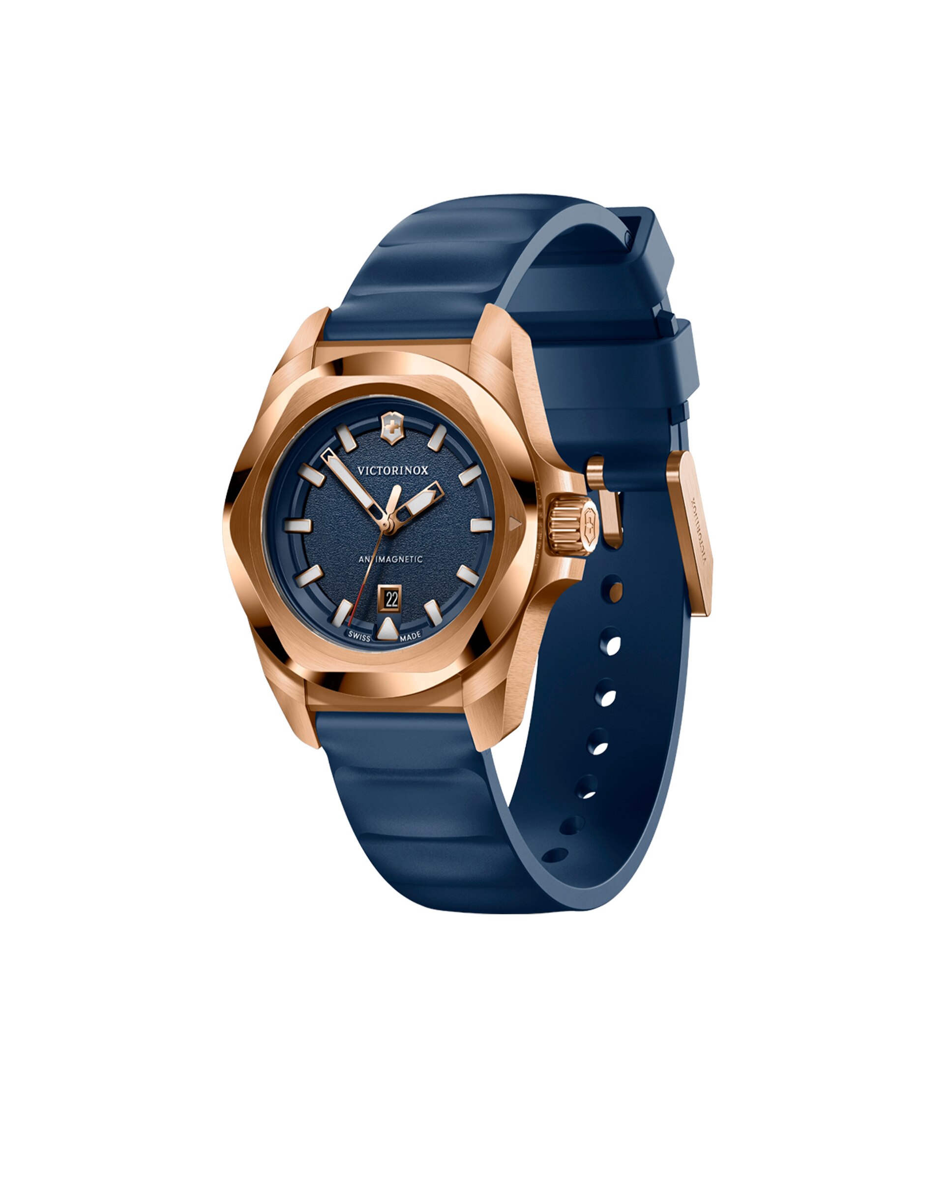 Relógio Analógico Inox V242035 de Borracha e Bracelete Azul Azul-2