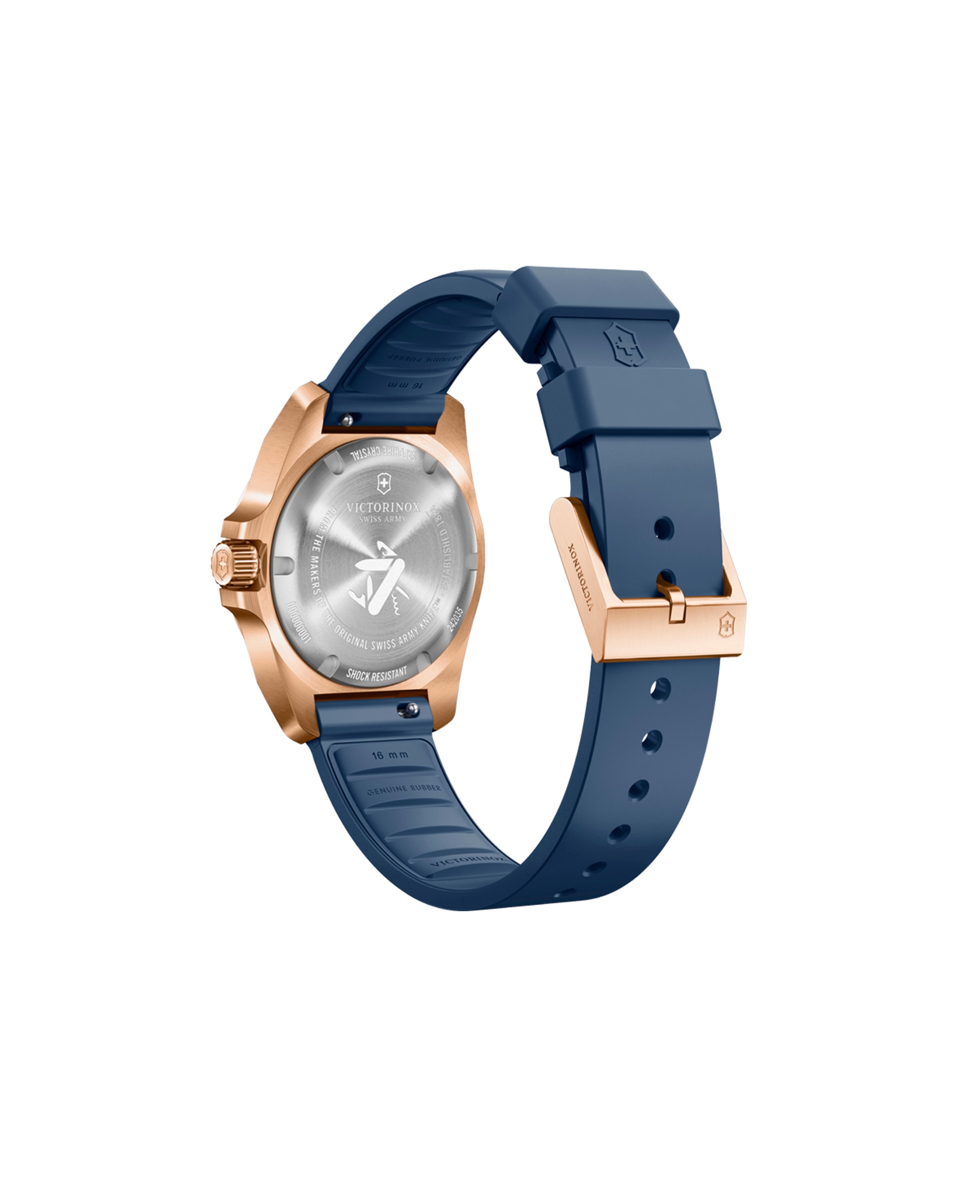 Relógio Analógico Inox V242035 de Borracha e Bracelete Azul Azul-3