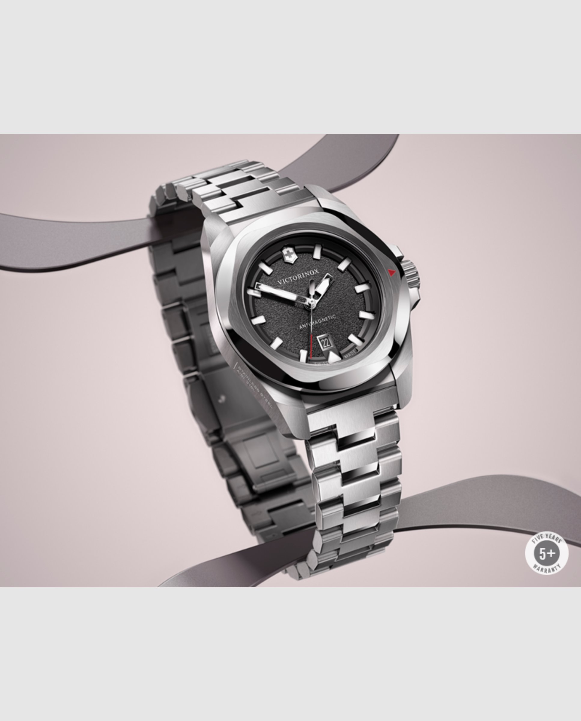 Relógio Analógico Inox V242036 de Aço e Bracelete Prateada em Cinzento Prata-5
