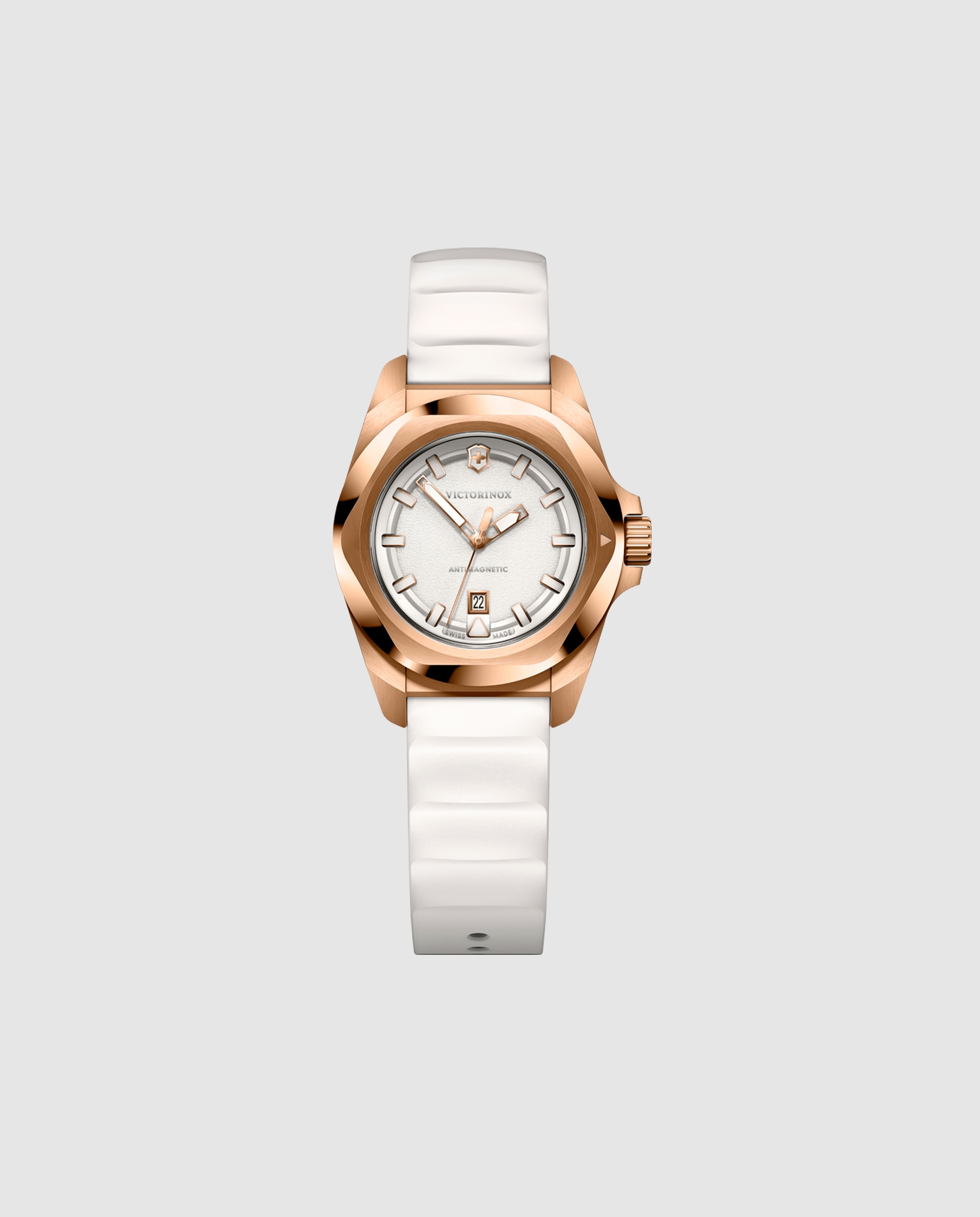 Relógio Analógico Inox V242037 de Borracha e Bracelete Branca Branco / Laranja-1