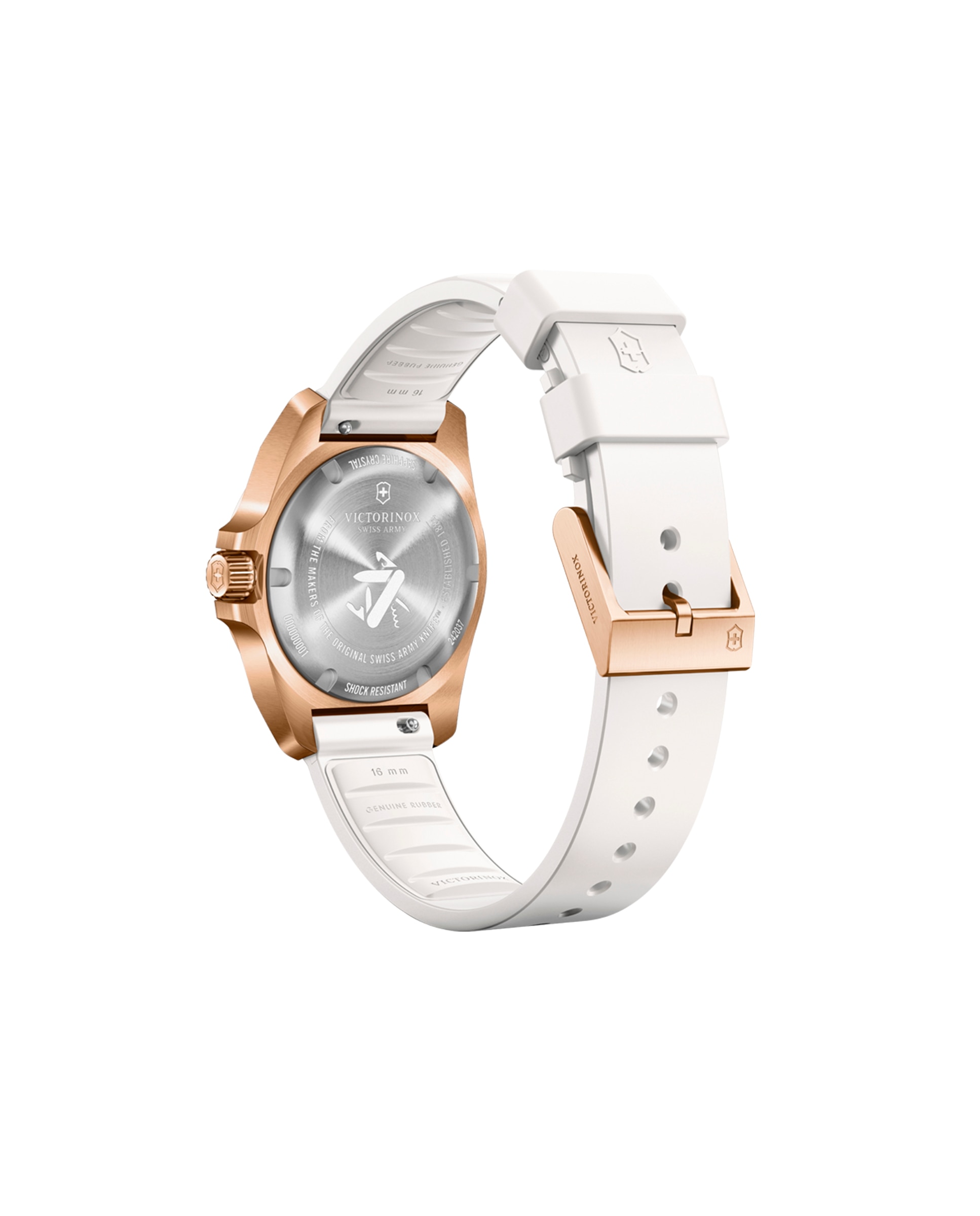 Relógio Analógico Inox V242037 de Borracha e Bracelete Branca Branco / Laranja-3