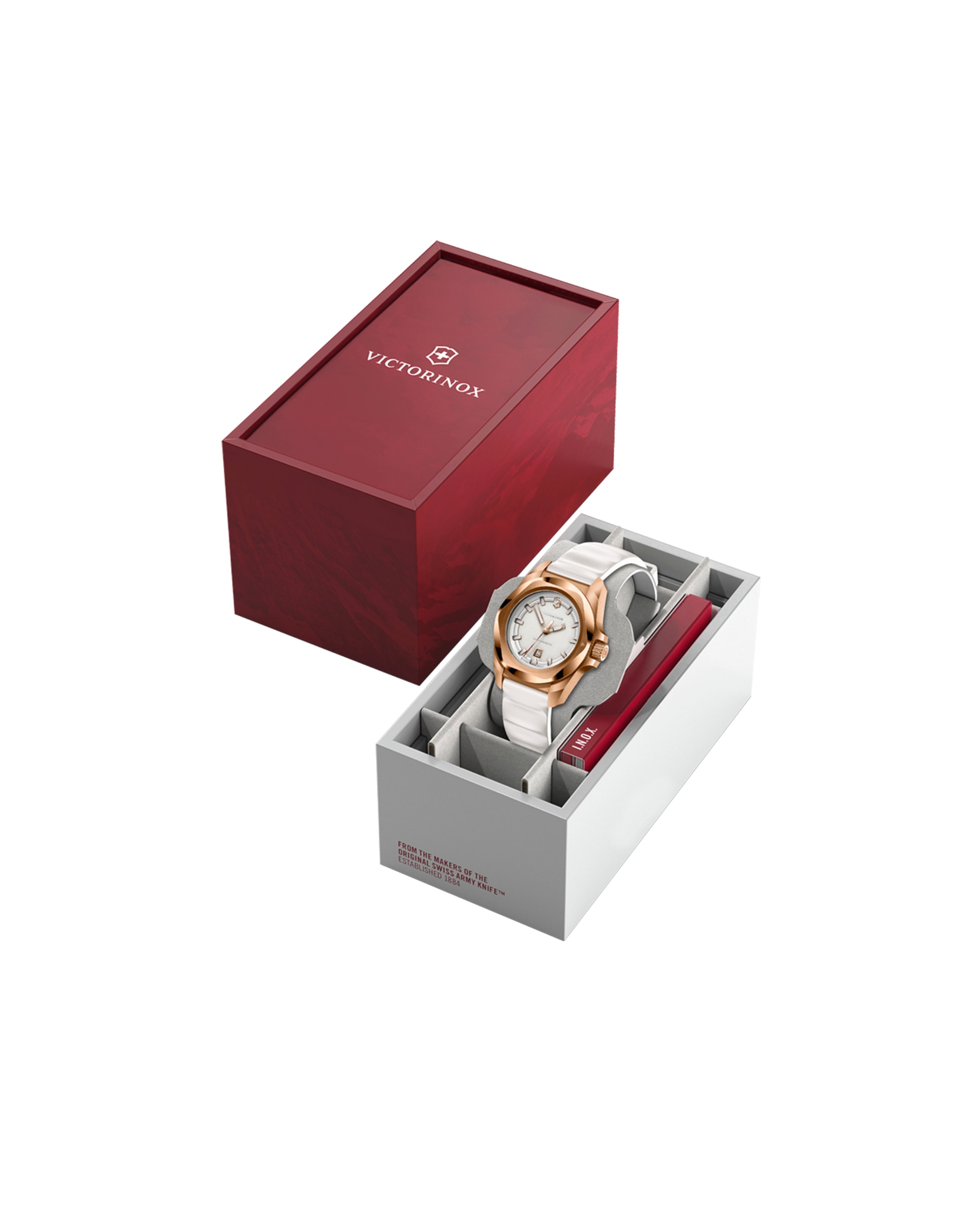 Relógio Analógico Inox V242037 de Borracha e Bracelete Branca Branco / Laranja-4
