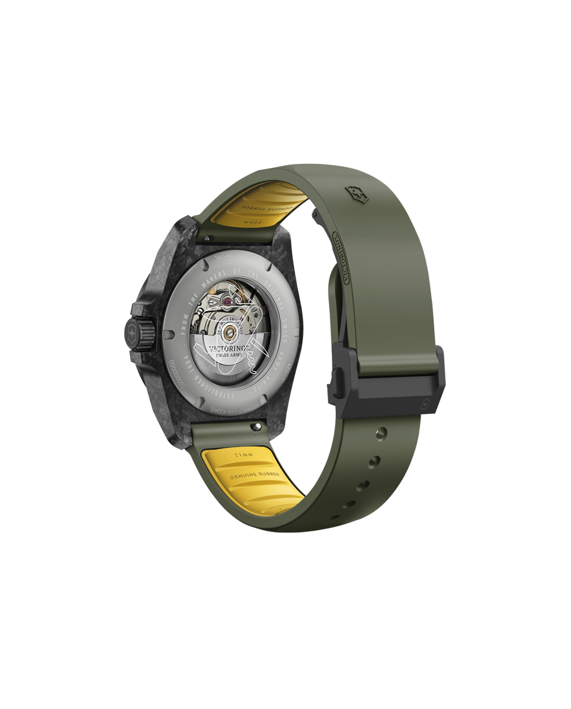 Relógio Automático Inox V242021 1 de Borracha e Bracelete Verde Verde-escuro-3