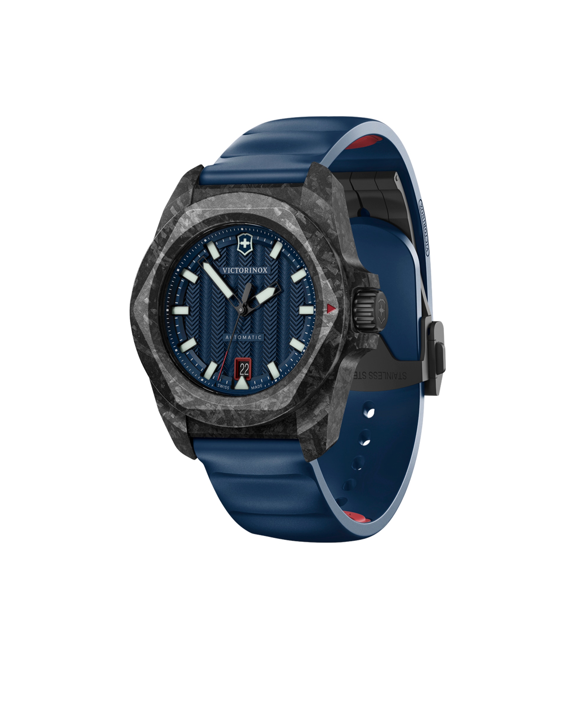 Relógio Automático Inox V242022 1 de Borracha e Correia em Azul Azul / Preto-2