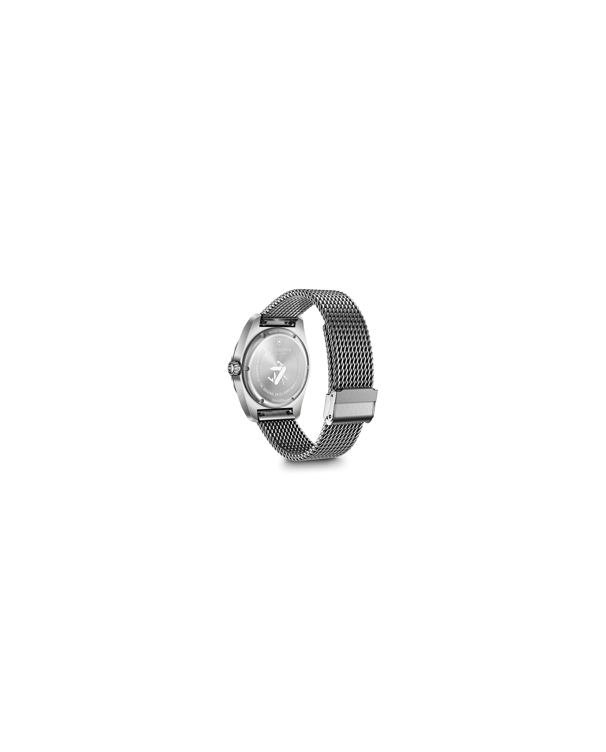 Relógio Analógico Swiss Army V242042 de Aço e Bracelete Prateada em Cinzento Preto / Prata-3