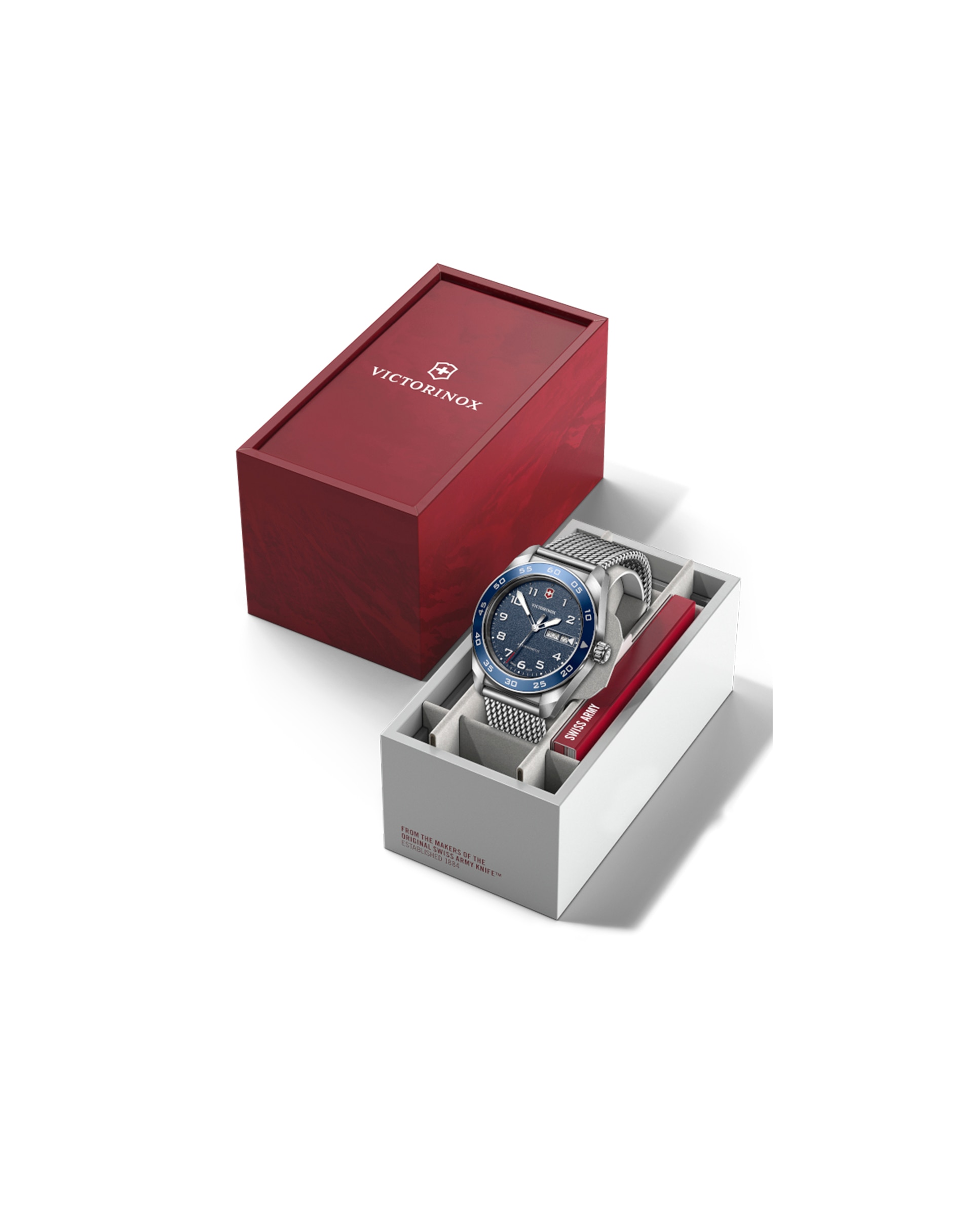 Relógio Analógico Swiss Army V242042 de Aço e Bracelete Prateada em Cinzento Preto / Prata-4