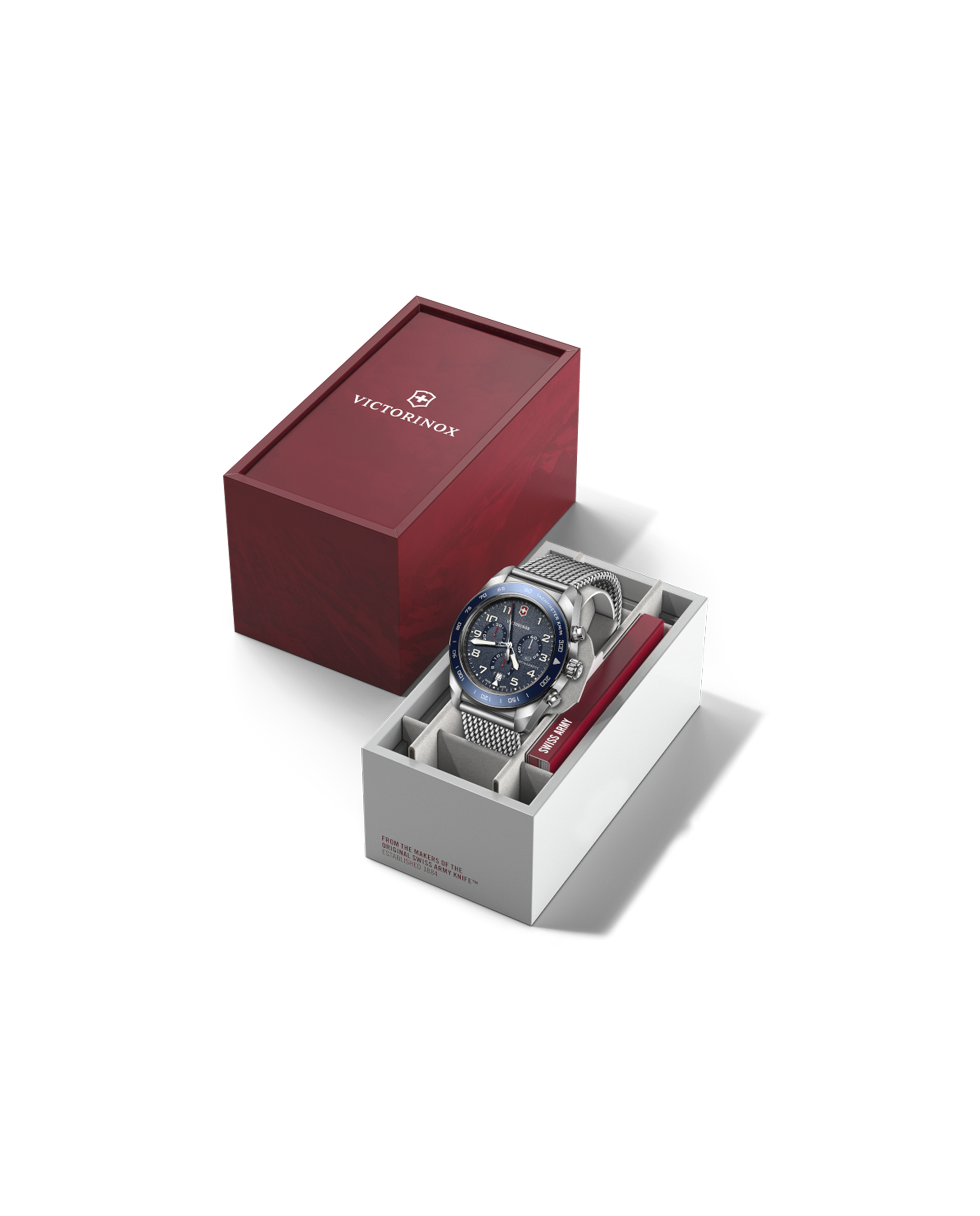 Relógio Analógico Swiss Army V242049 de Aço e Bracelete Prateada em Cinzento Prata / Rosa-4