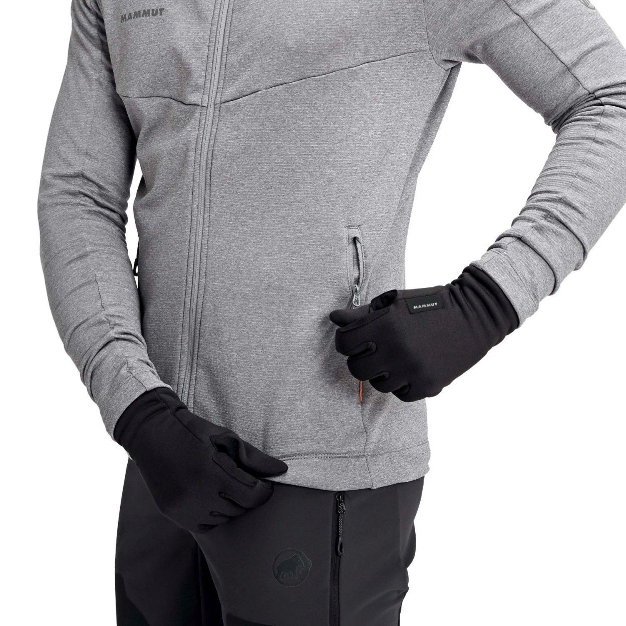 Luvas de Montanha Fleece Pro Mammut Preto-3
