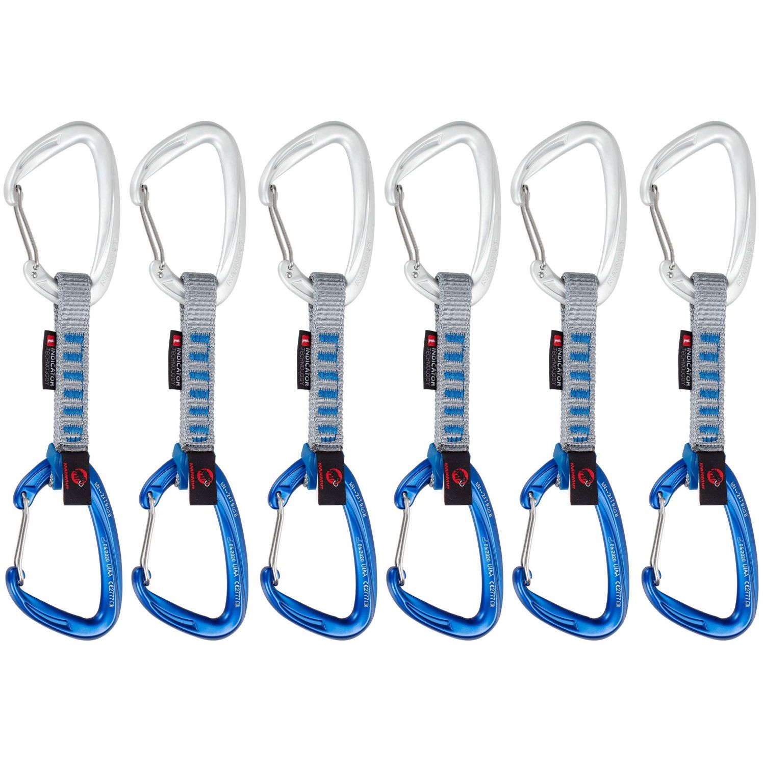 Imagem 0 de Pack de 6 Cintas Express de Escalada Crag Indicator Wire 10 Cm Mammut