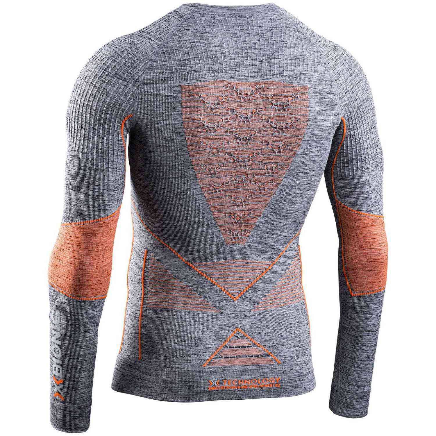 T-shirt de Ski Energy Accumulator 4 0 Melange X-bionic Cinzento / Laranja-3