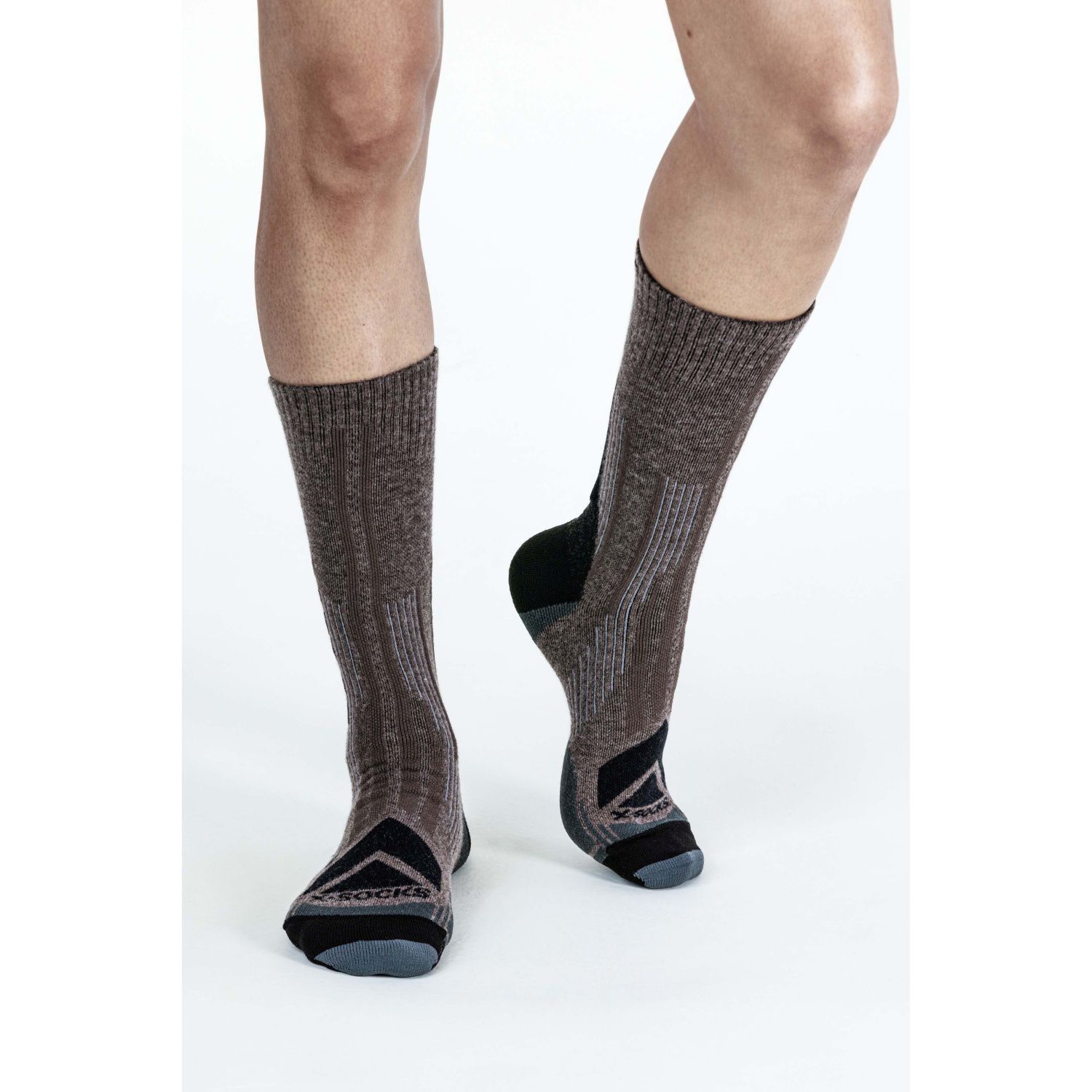 Meias de Montanha Unissexo Perform Merino Crew X-socks Castanho-2