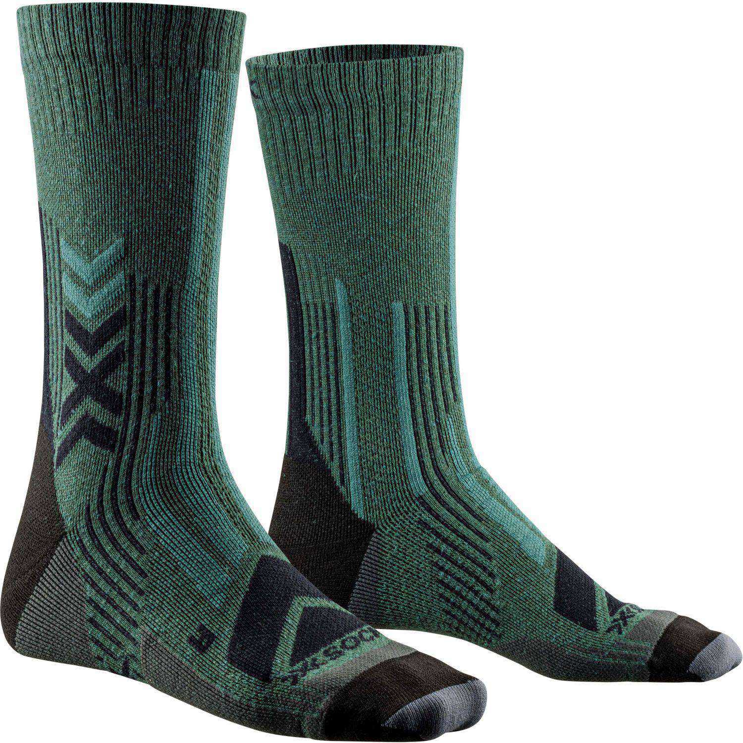 Meias de Montanha Perform Merino Crew X-socks Verde-1