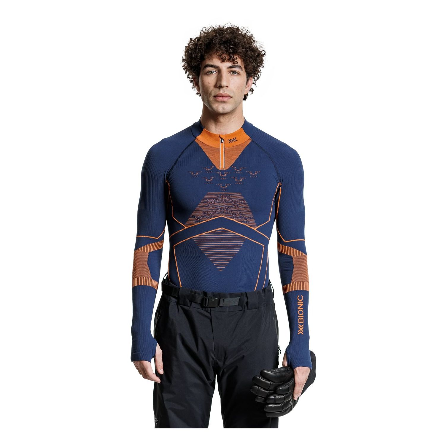 T-shirt de Ski Energy Accumulator Light Zip X-bionic Azul-cobalto-4