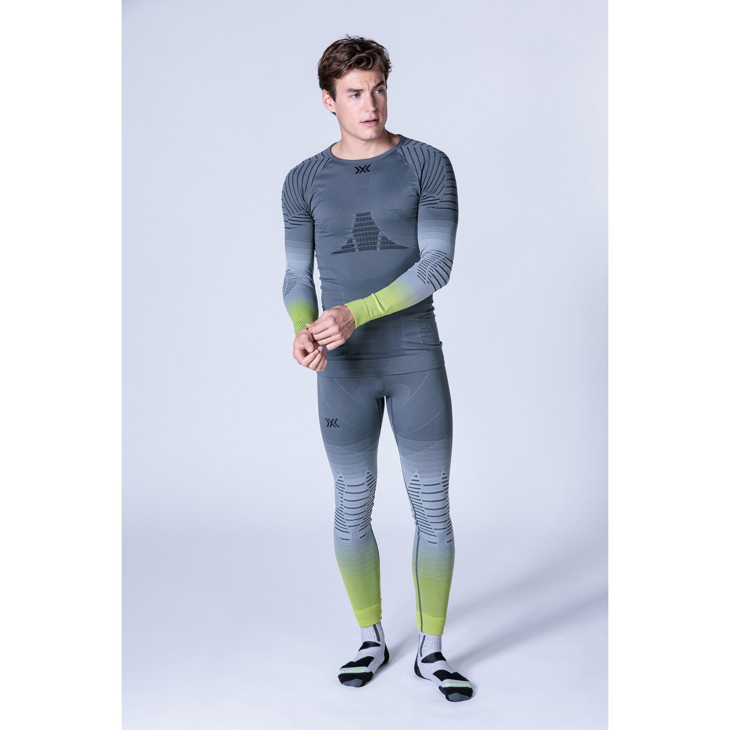 T-shirt Térmica Invent Fx X-bionic Cinzento / Amarelo-2