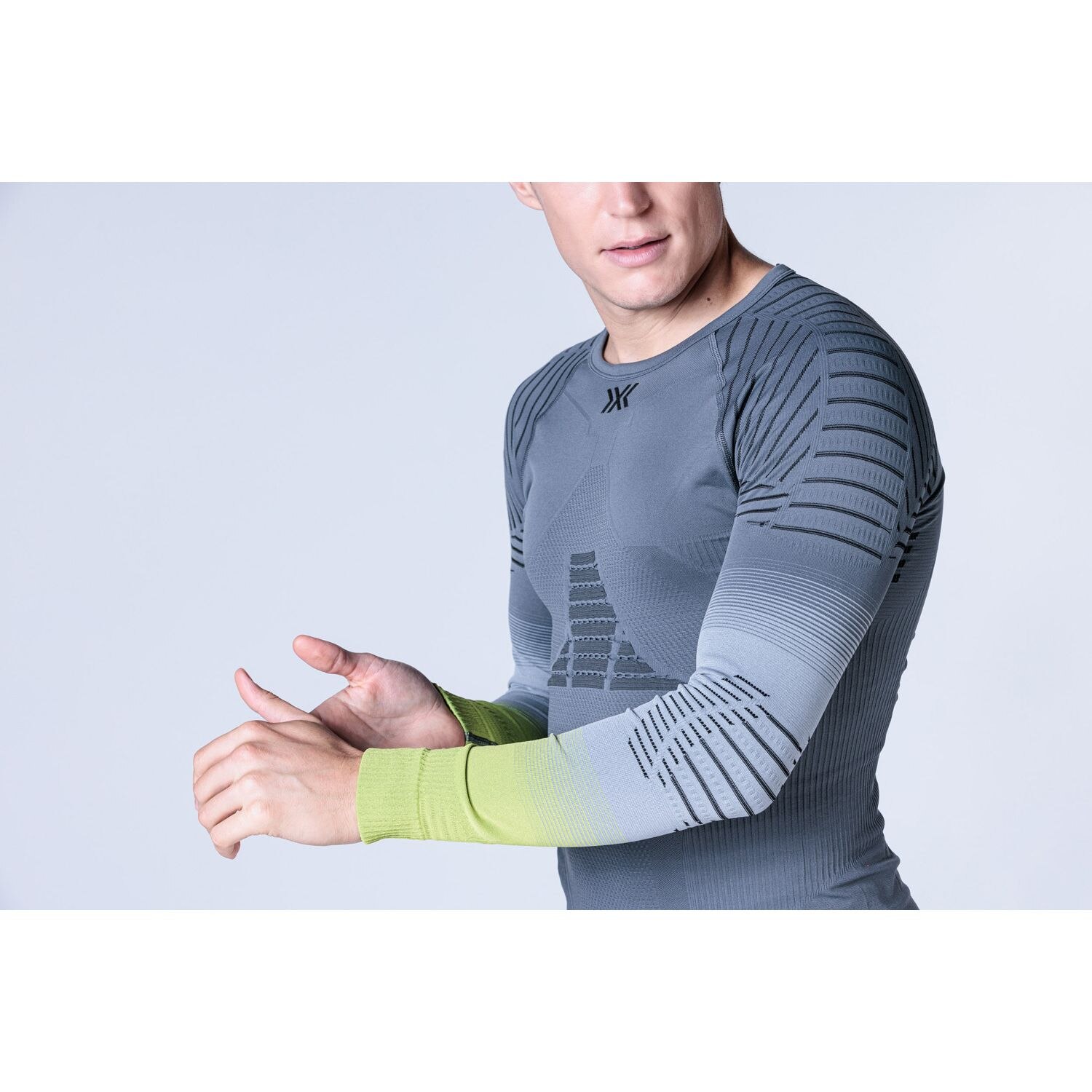 T-shirt Térmica Invent Fx X-bionic Cinzento / Amarelo-4
