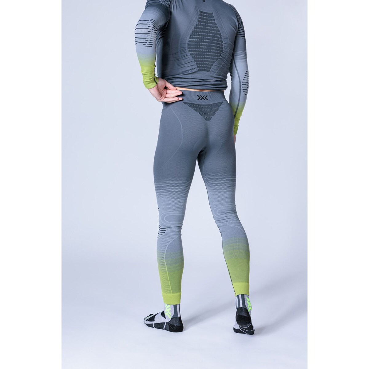 Calças Térmicas Invent Fx X-bionic Cinzento / Amarelo-2