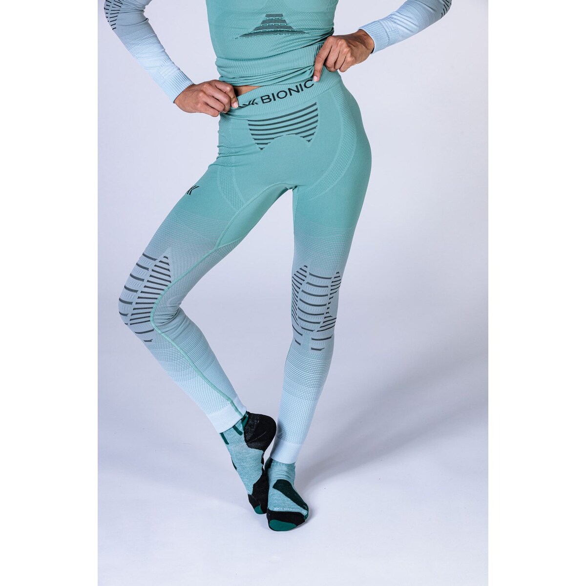 Calças Térmicas Invent Fx X-bionic Azul-turquesa-4
