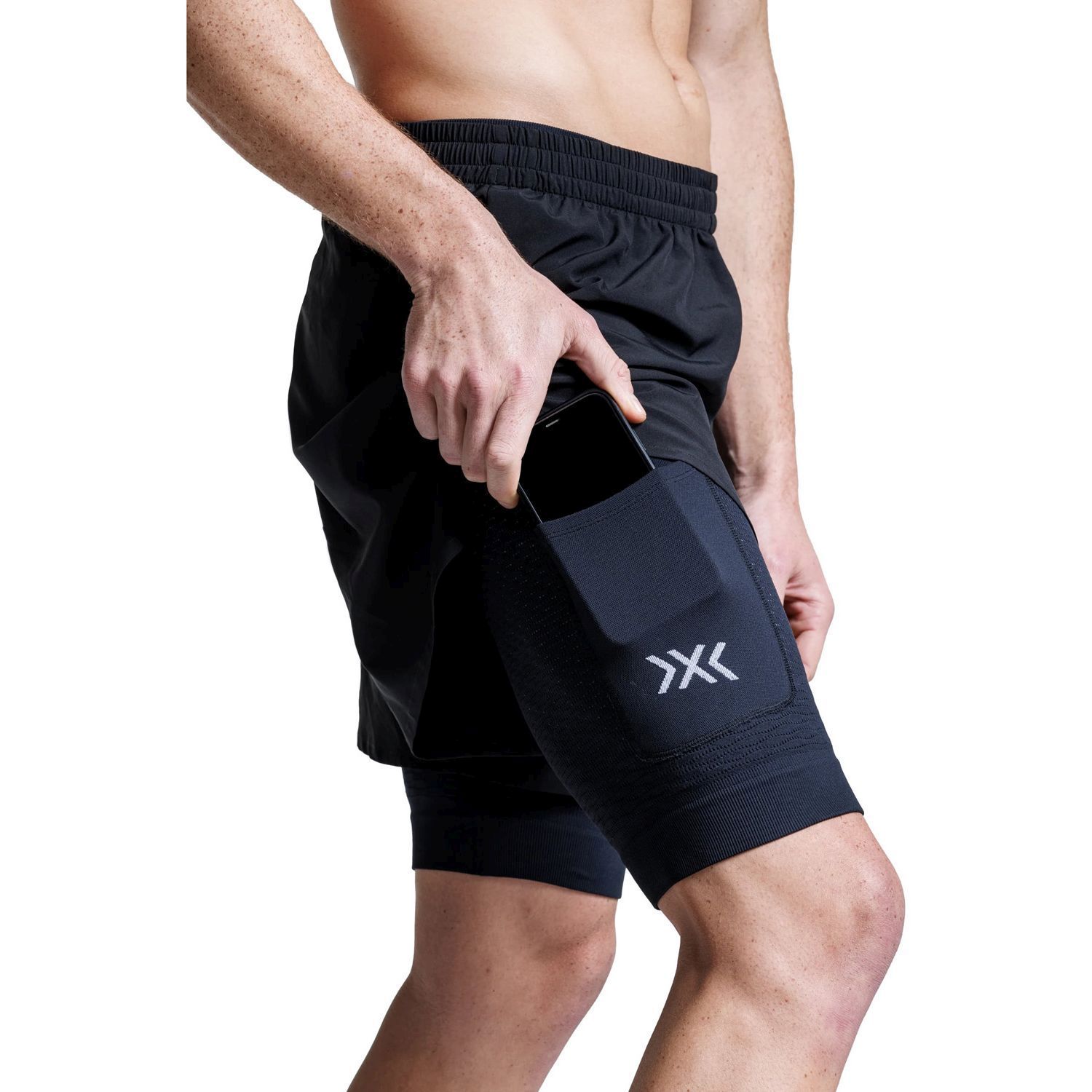 Calções de Running Effektor 2in1 X-bionic Preto-3