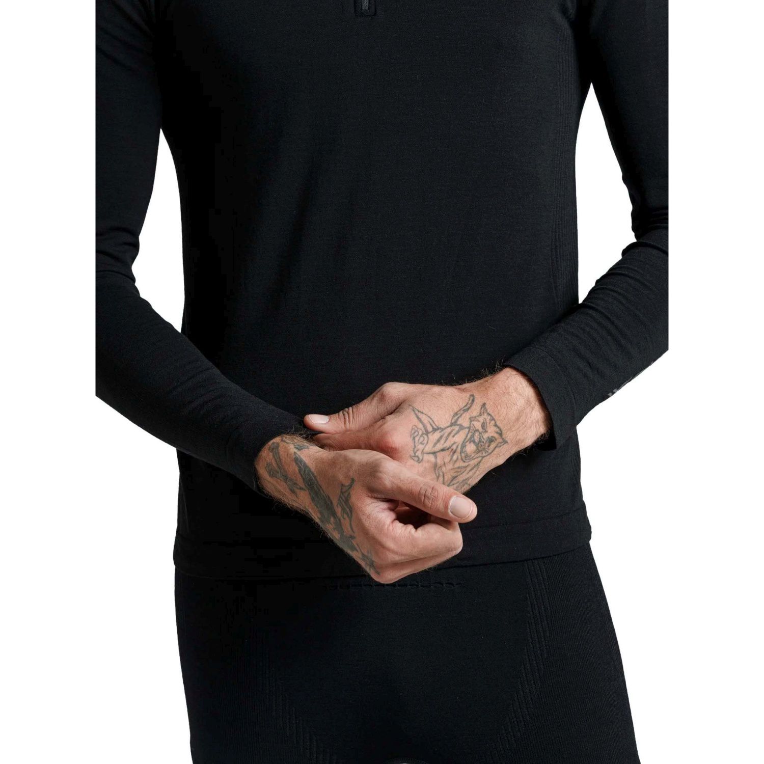 T-shirt Térmica Mightywool 1/2 Zip X-bionic Preto-2