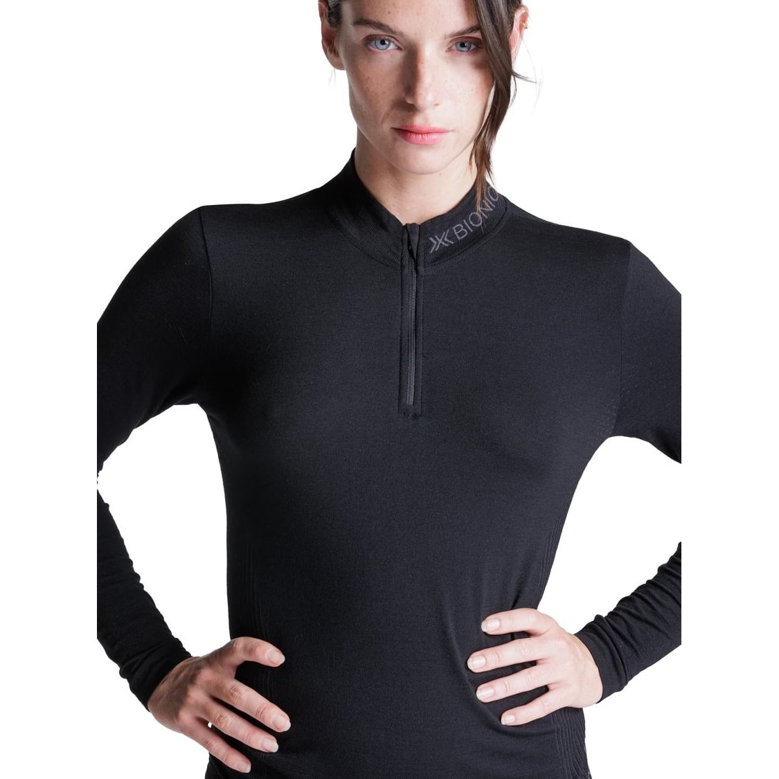 T-shirt Térmica Mightywool Merino 1/2 Zip X-bionic Preto-3