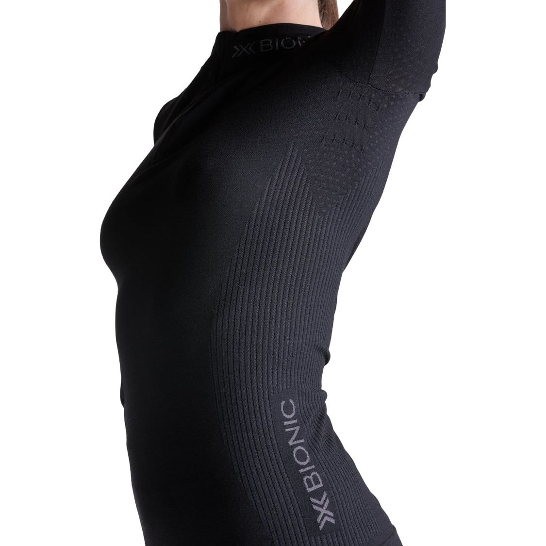 T-shirt Térmica Mightywool Merino 1/2 Zip X-bionic Preto-7