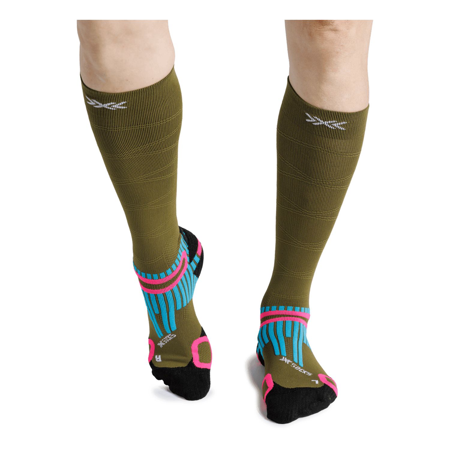 Meias de Montanha Anatomix Otc X-socks Verde-2