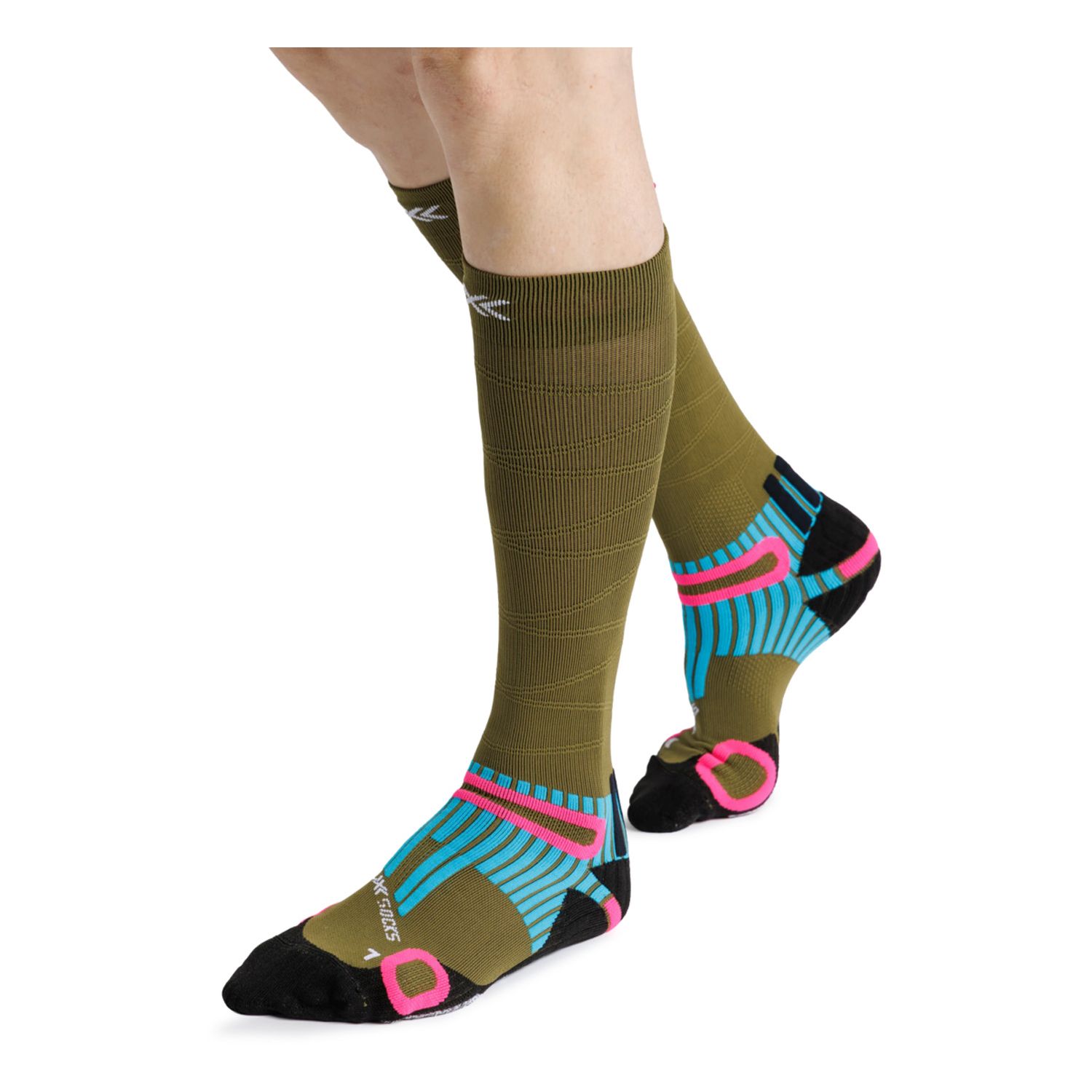 Meias de Montanha Anatomix Otc X-socks Verde-3