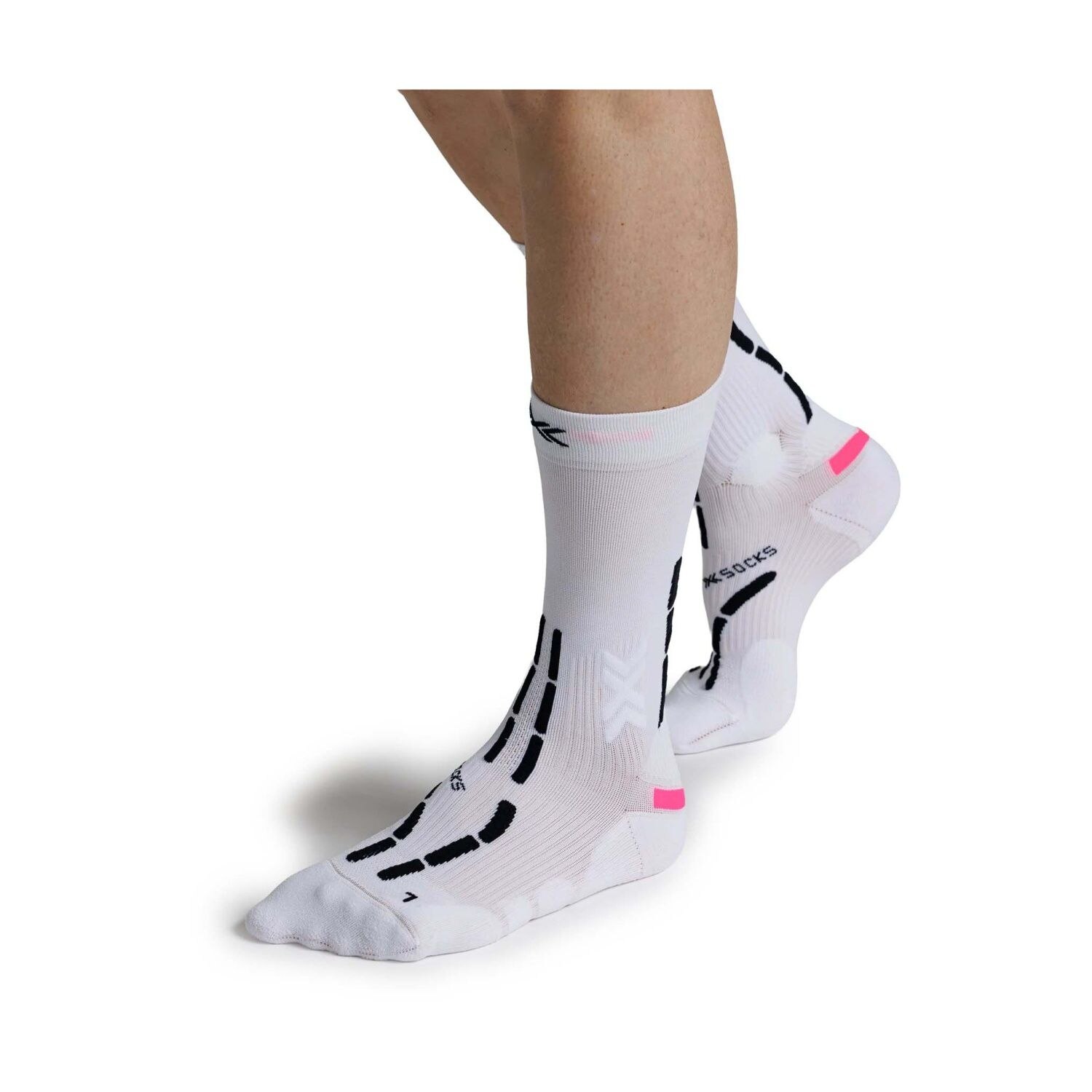 Meias de Trail Running Anatomix Crew X-socks Branco-3