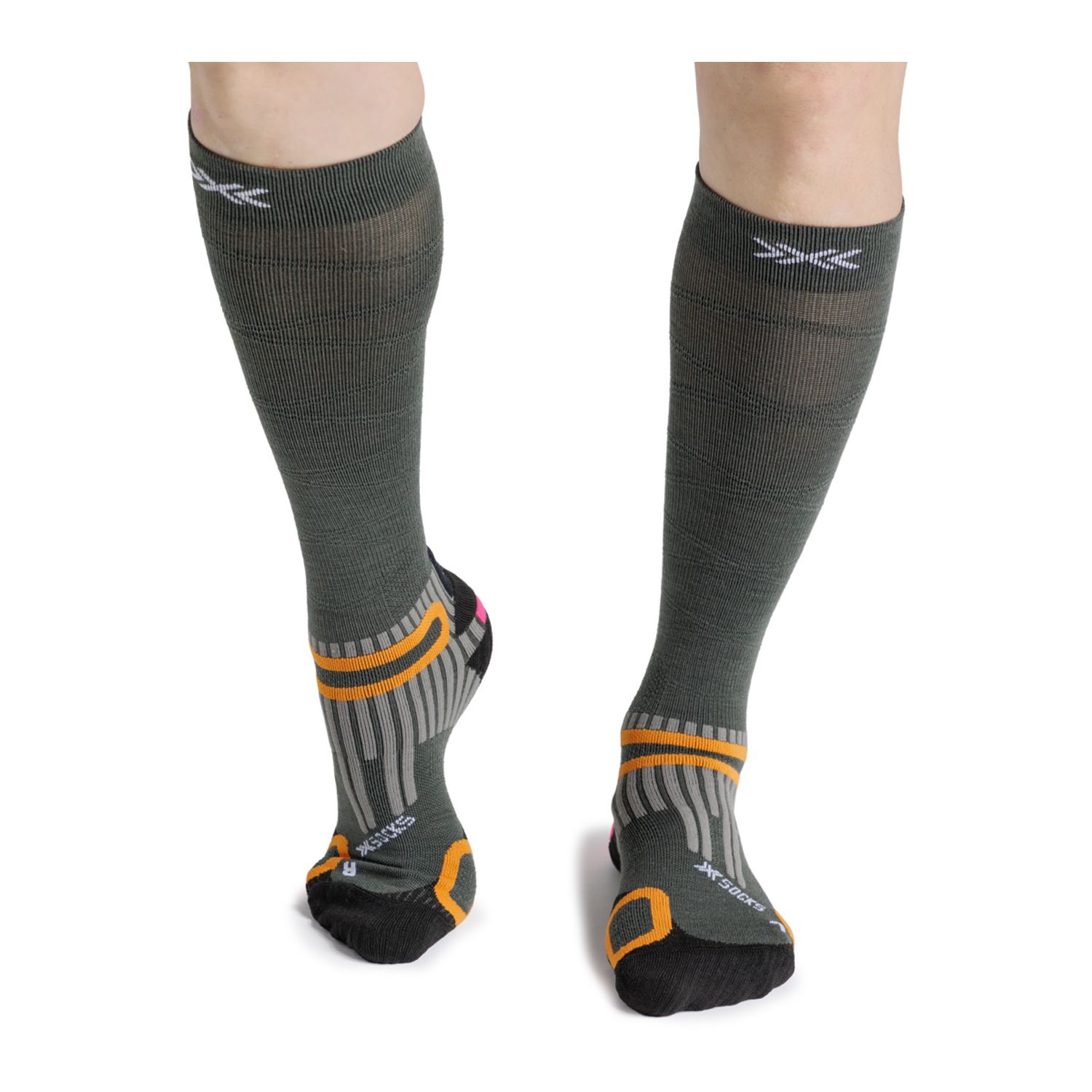 Meias de Montanha Anatomix Merino Otc X-socks Verde-2