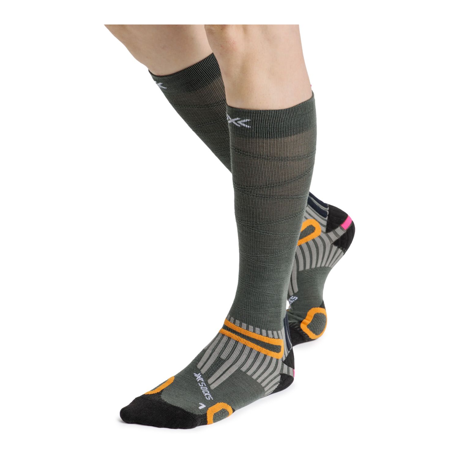 Meias de Montanha Anatomix Merino Otc X-socks Verde-3