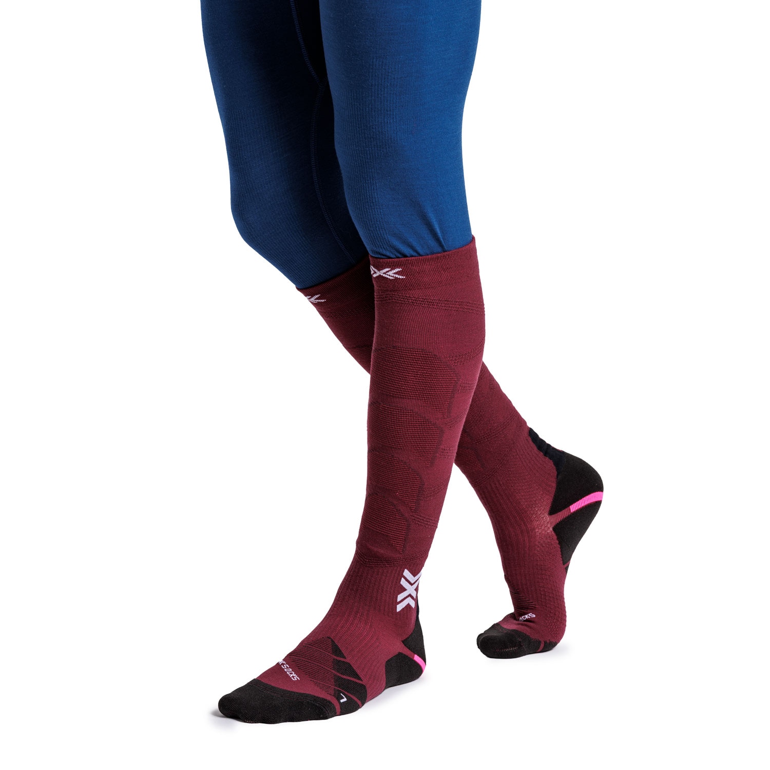 Meias de Ski Anatomix Merino Otc X-socks Vermelho-3