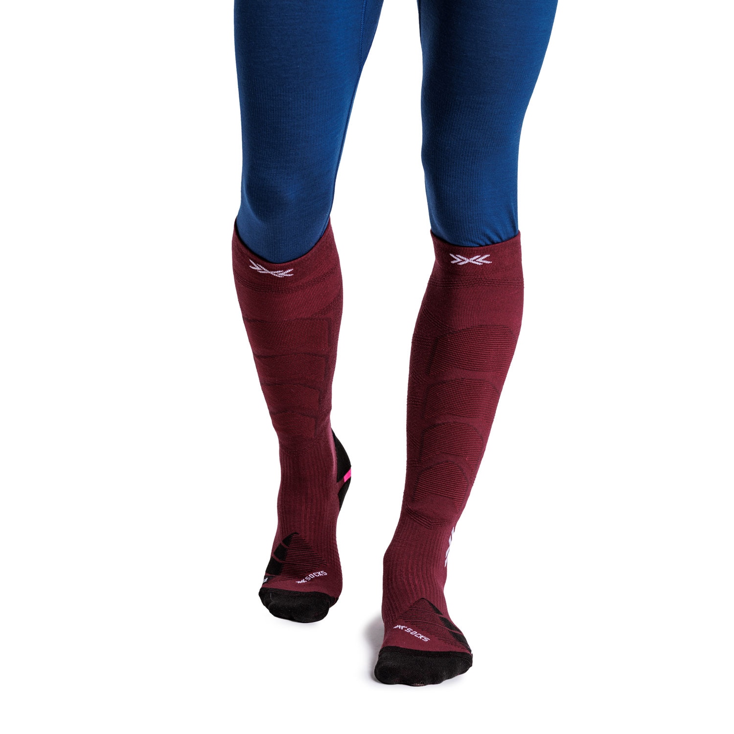Meias de Ski Anatomix Merino Otc X-socks Vermelho-4