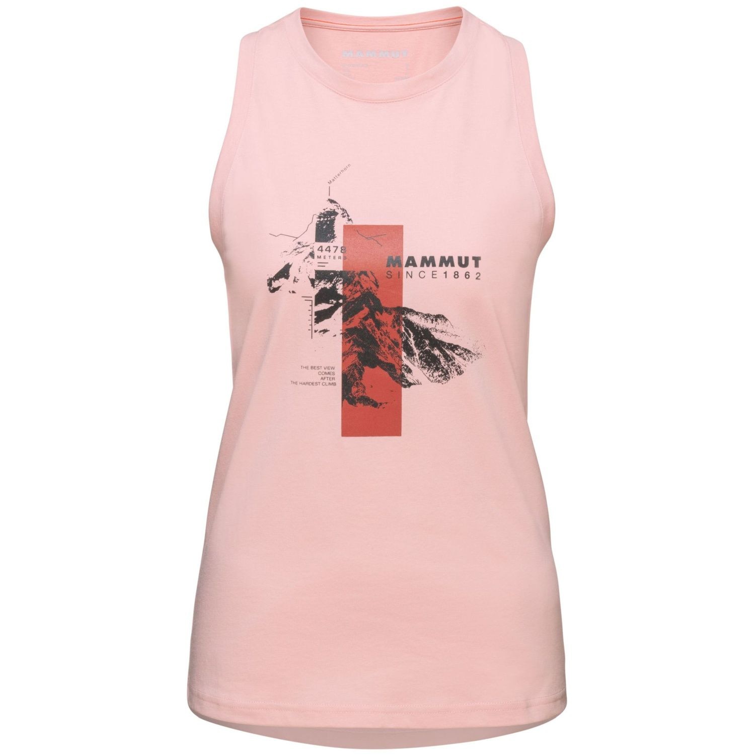 T-shirt de Montanha DE TIRANTES CORE PEAK Mammut Rosa-claro-1