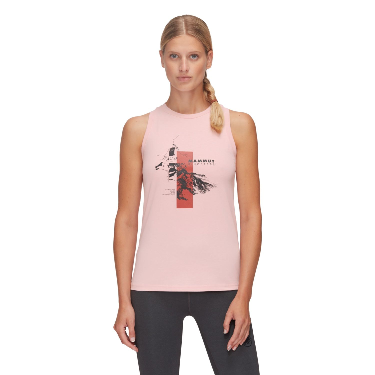 T-shirt de Montanha DE TIRANTES CORE PEAK Mammut Rosa-claro-3