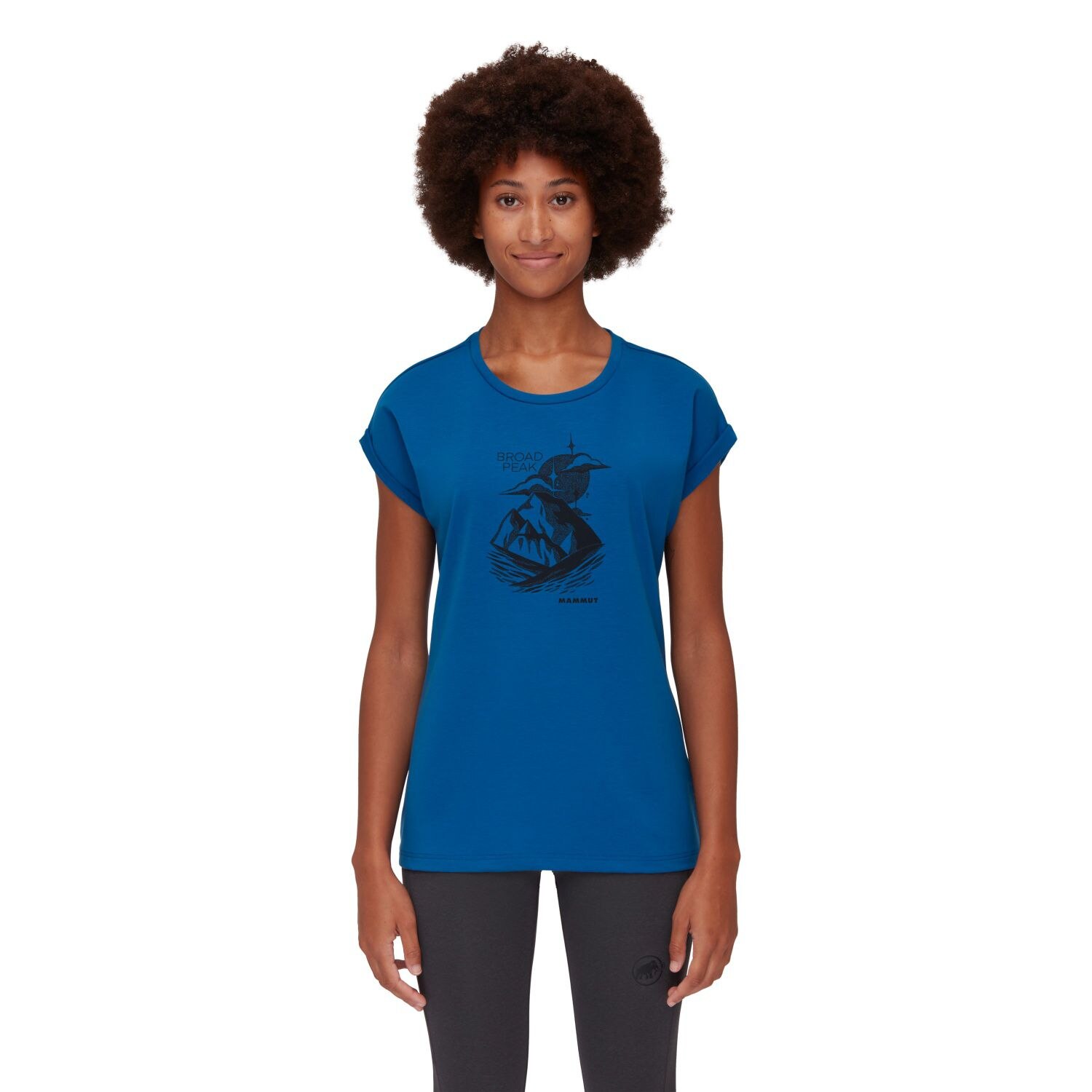 T-shirt de Montanha Mountain Broad Peak Mammut Azul-escuro-3