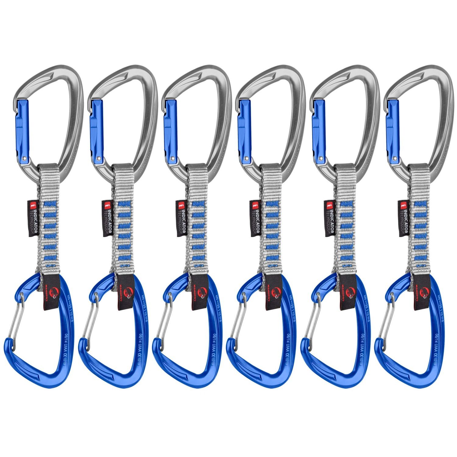 Pack de 6 Cintas Express de Escalada Crag Indicator Kl Wire 10 Cm Mammut Azul-1