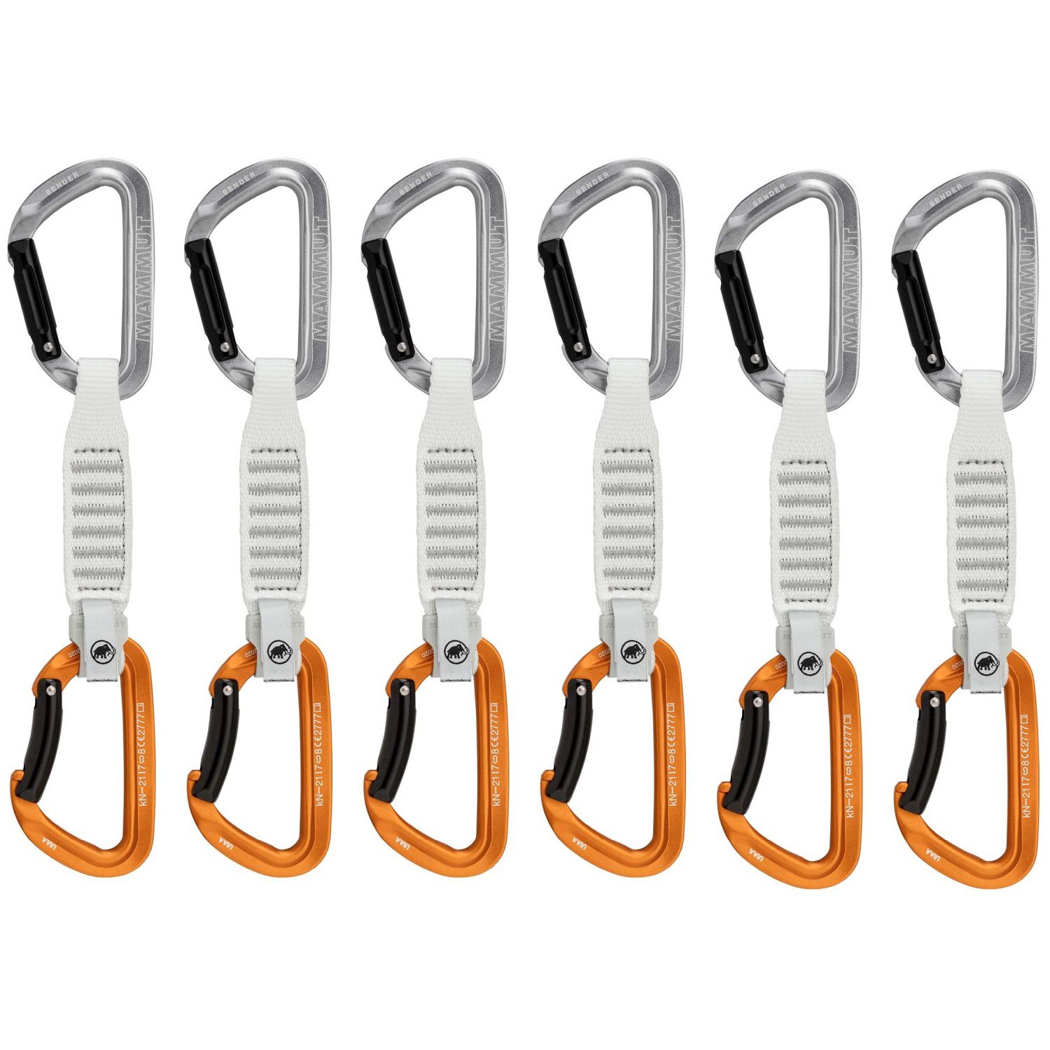 Imagem 0 de Pack de 6 Cintas Express de Escalada Sender Keylock 12 Cm Mammut