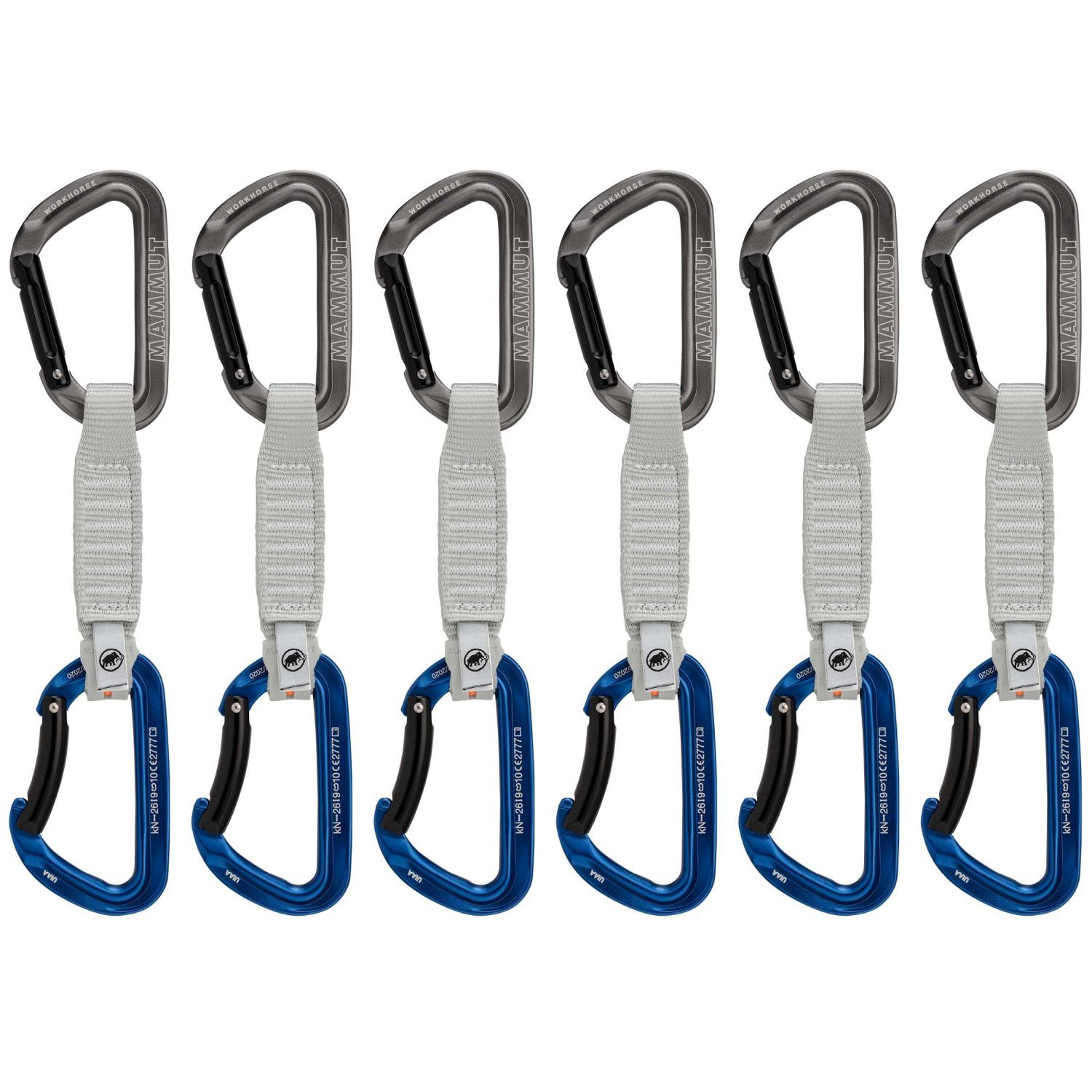 Imagem 0 de Pack de 6 Cintas Express de Escalada Workhorse Keylock 12 Cm Mammut